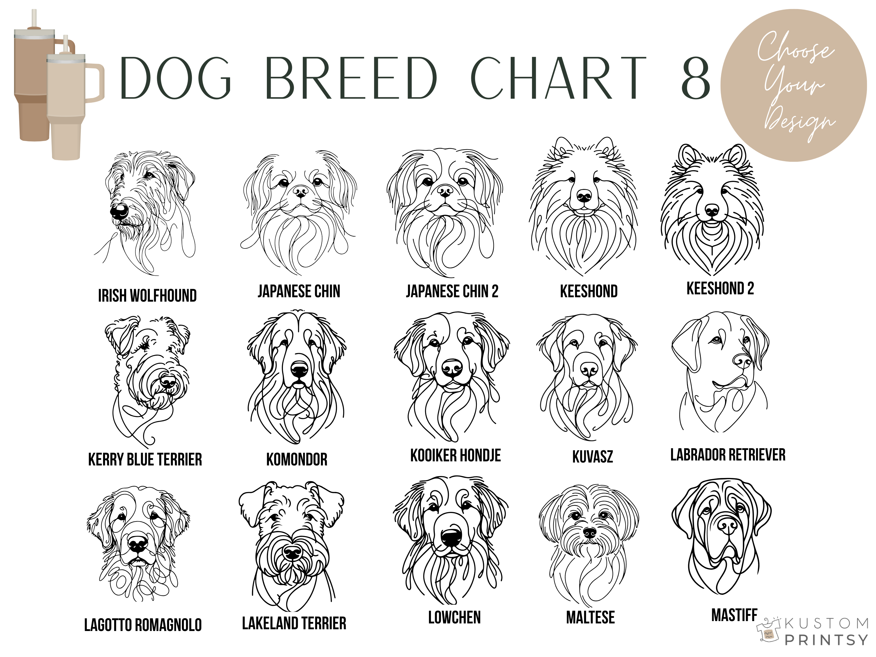 Personalized Pet Tumbler – Laser Engraved Dog Face & Name | Stainless Steel Insulated Cup