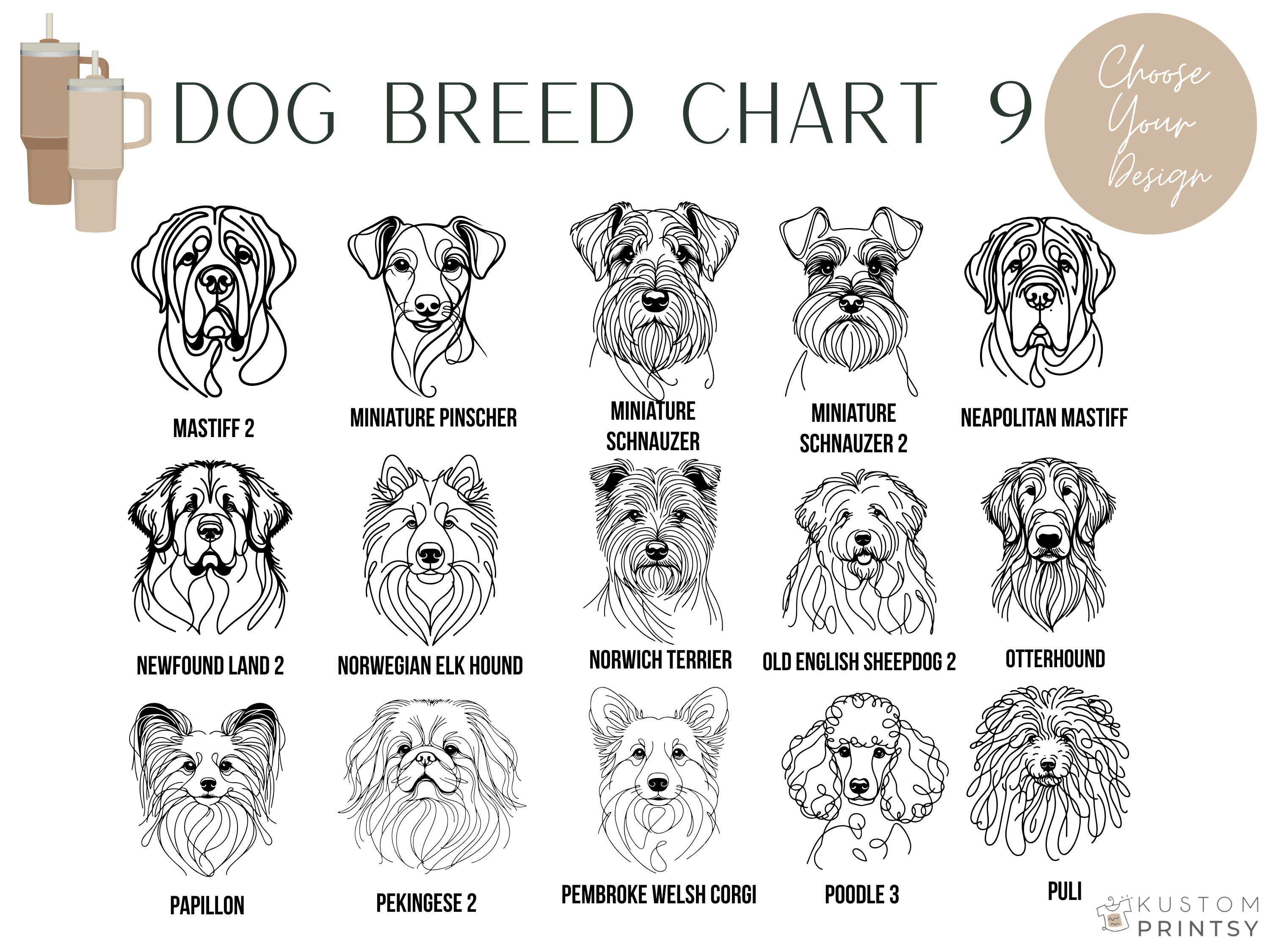 Personalized Pet Tumbler – Laser Engraved Dog Face & Name | Stainless Steel Insulated Cup
