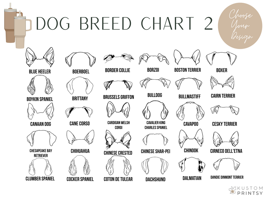 Custom Dog Ear Tumbler – Personalized Laser Engraved Stainless Steel Cup with Pet Name
