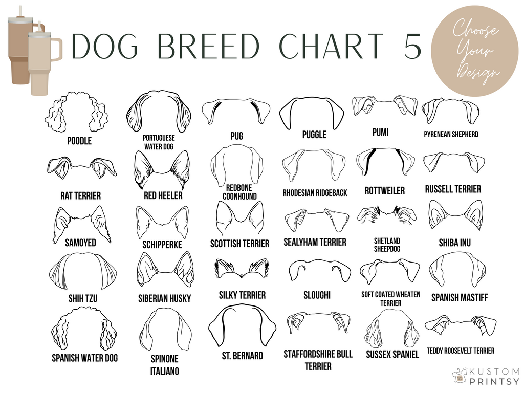 Custom Dog Ear Tumbler – Personalized Laser Engraved Stainless Steel Cup with Pet Name