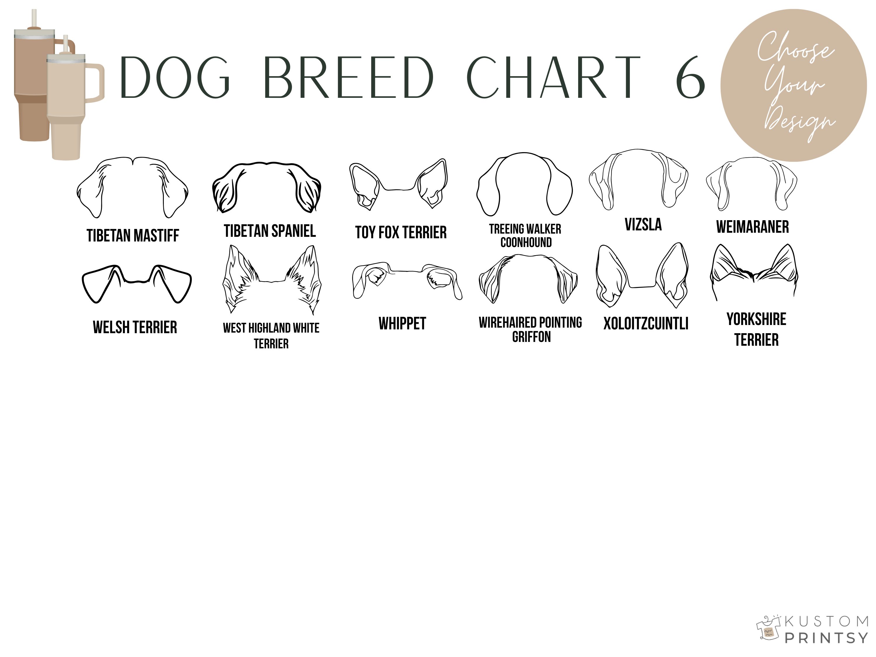 Custom Dog Ear Tumbler – Personalized Laser Engraved Stainless Steel Cup with Pet Name