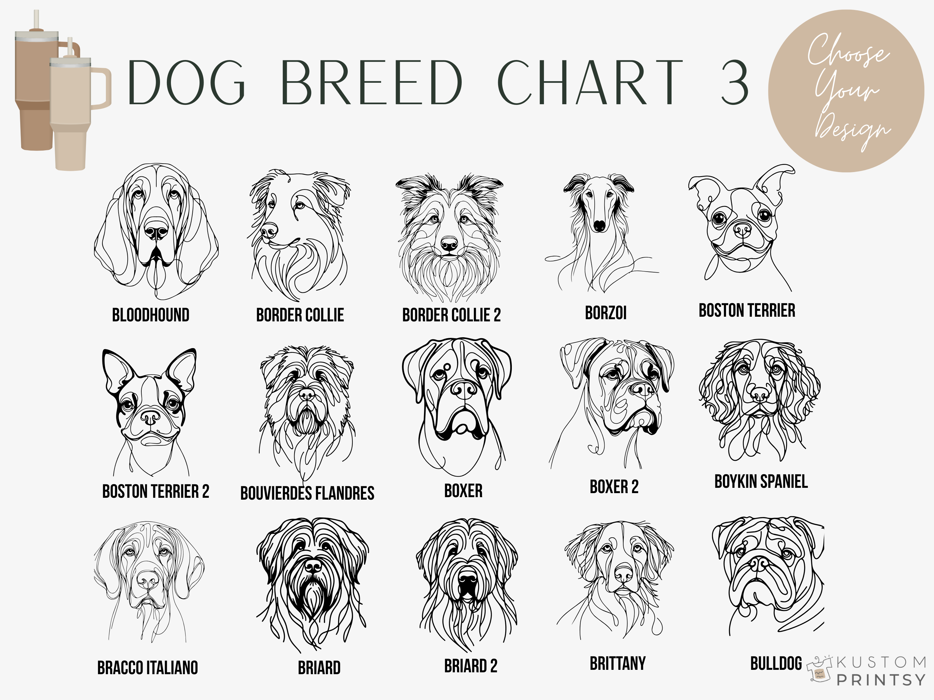 Personalized Pet Tumbler – Laser Engraved Dog Face & Name | Stainless Steel Insulated Cup