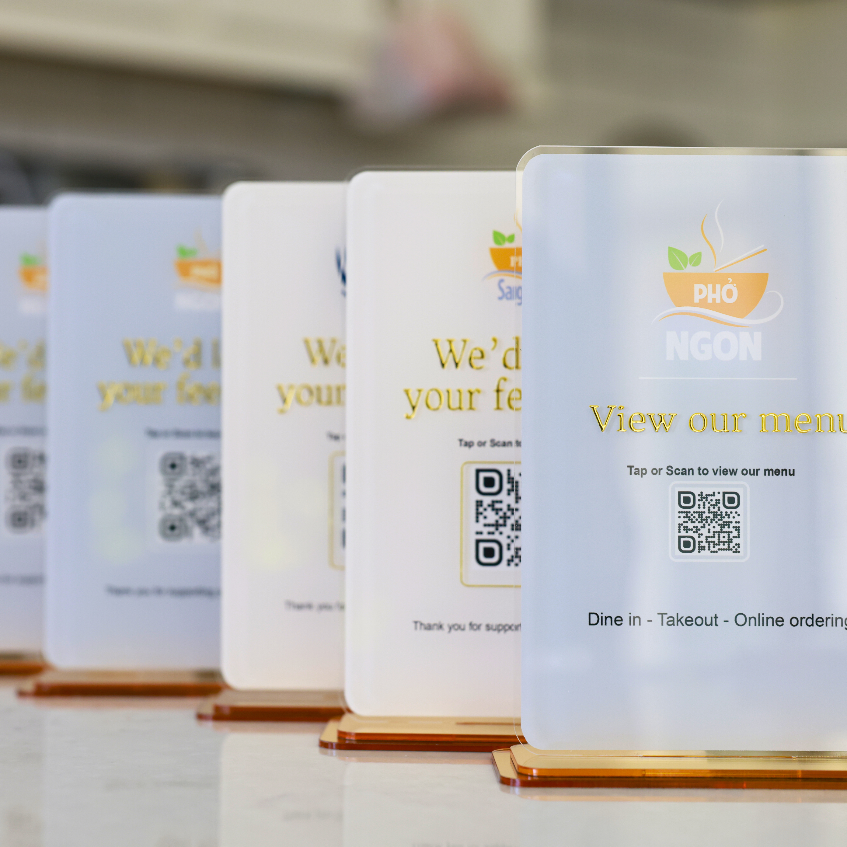 Acrylic QR Tabletop Display With Stand – Custom QR Code Sign for Payme ...