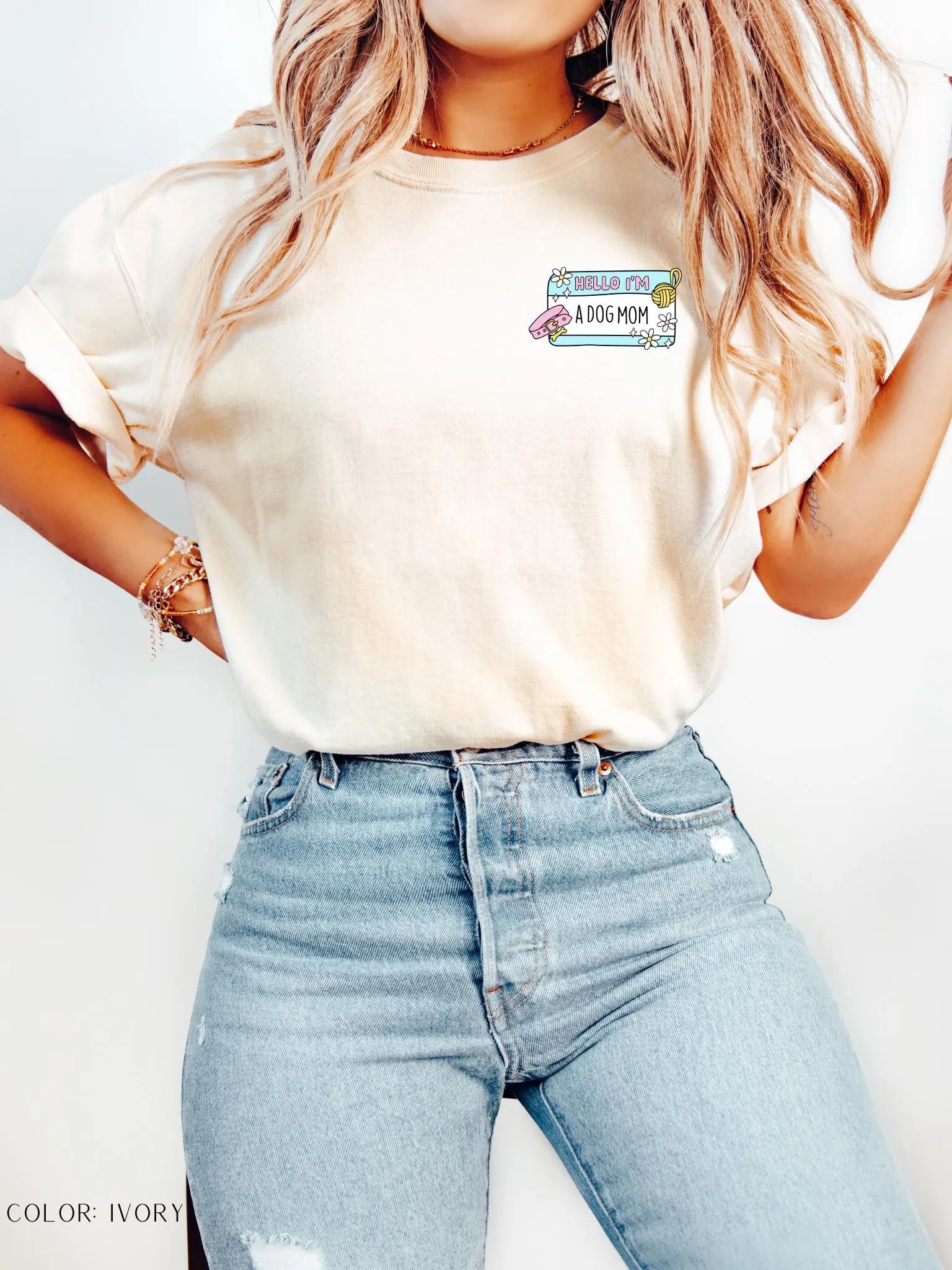 Hello I'm A Dog Mom T-Shirt