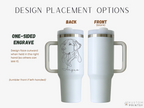 Personalized Pet Tumbler – Laser Engraved Dog Face & Name | Stainless Steel Insulated Cup