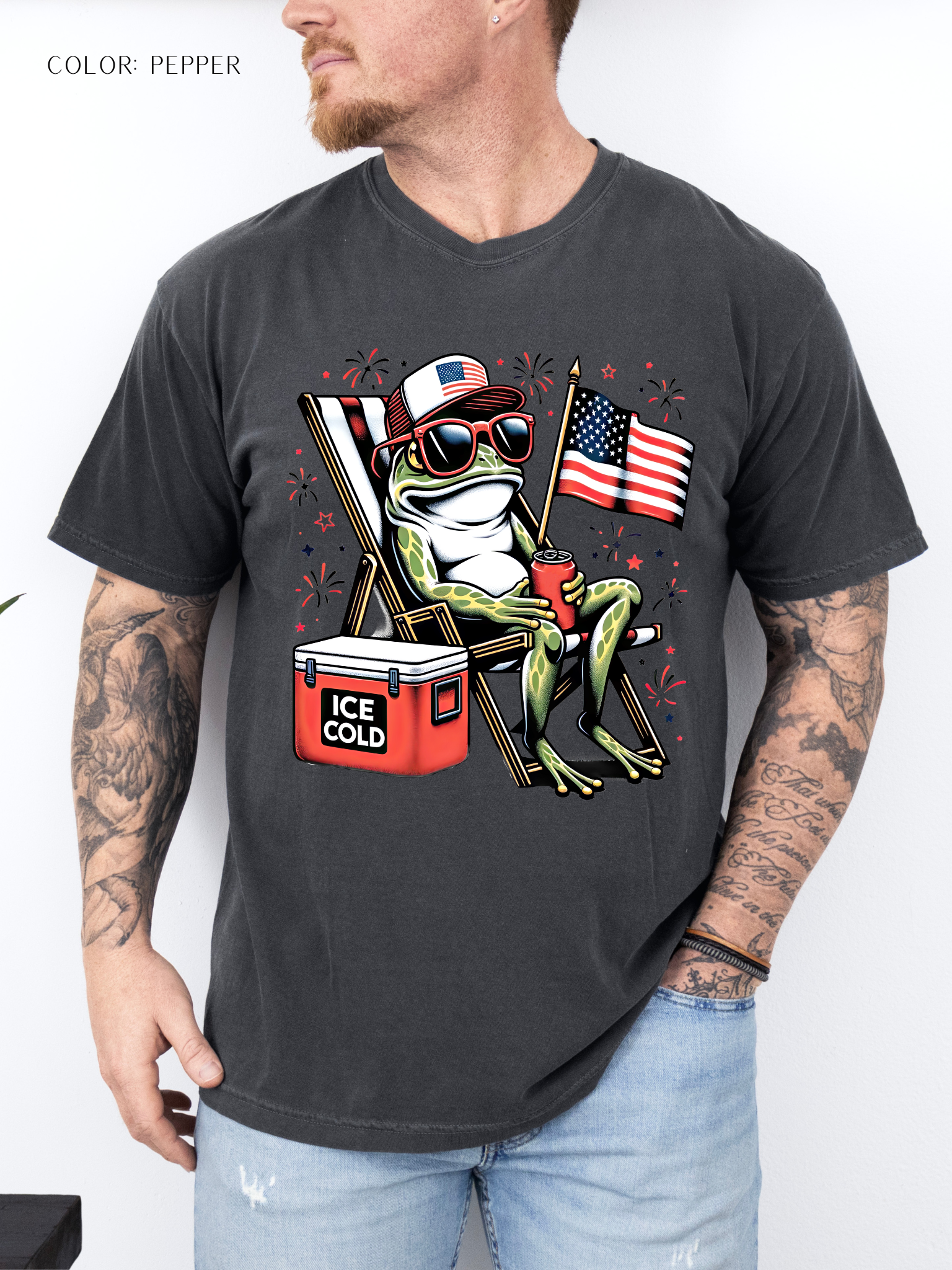 Patriotic Funny Frog T-Shirt