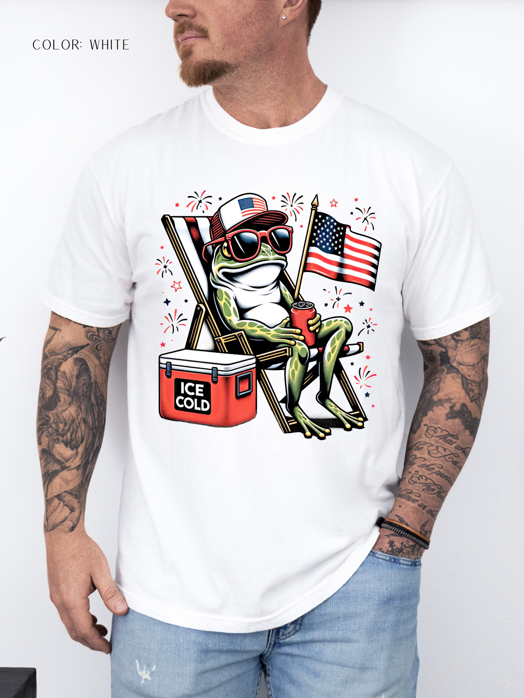 Patriotic Funny Frog T-Shirt