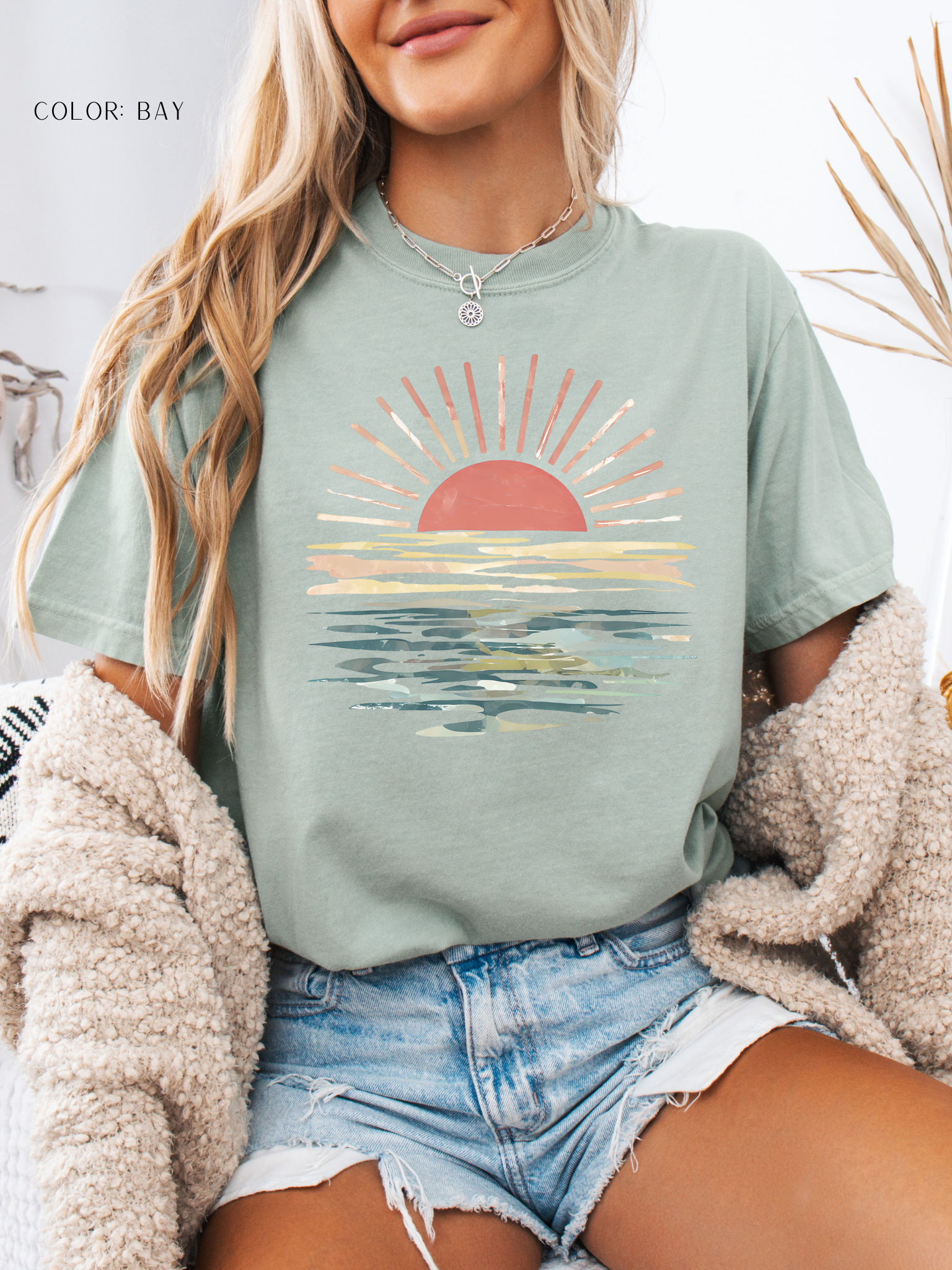Retro Sunset Beach T-Shirt