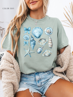 Beach Blue-hued Seashell T-Shirt