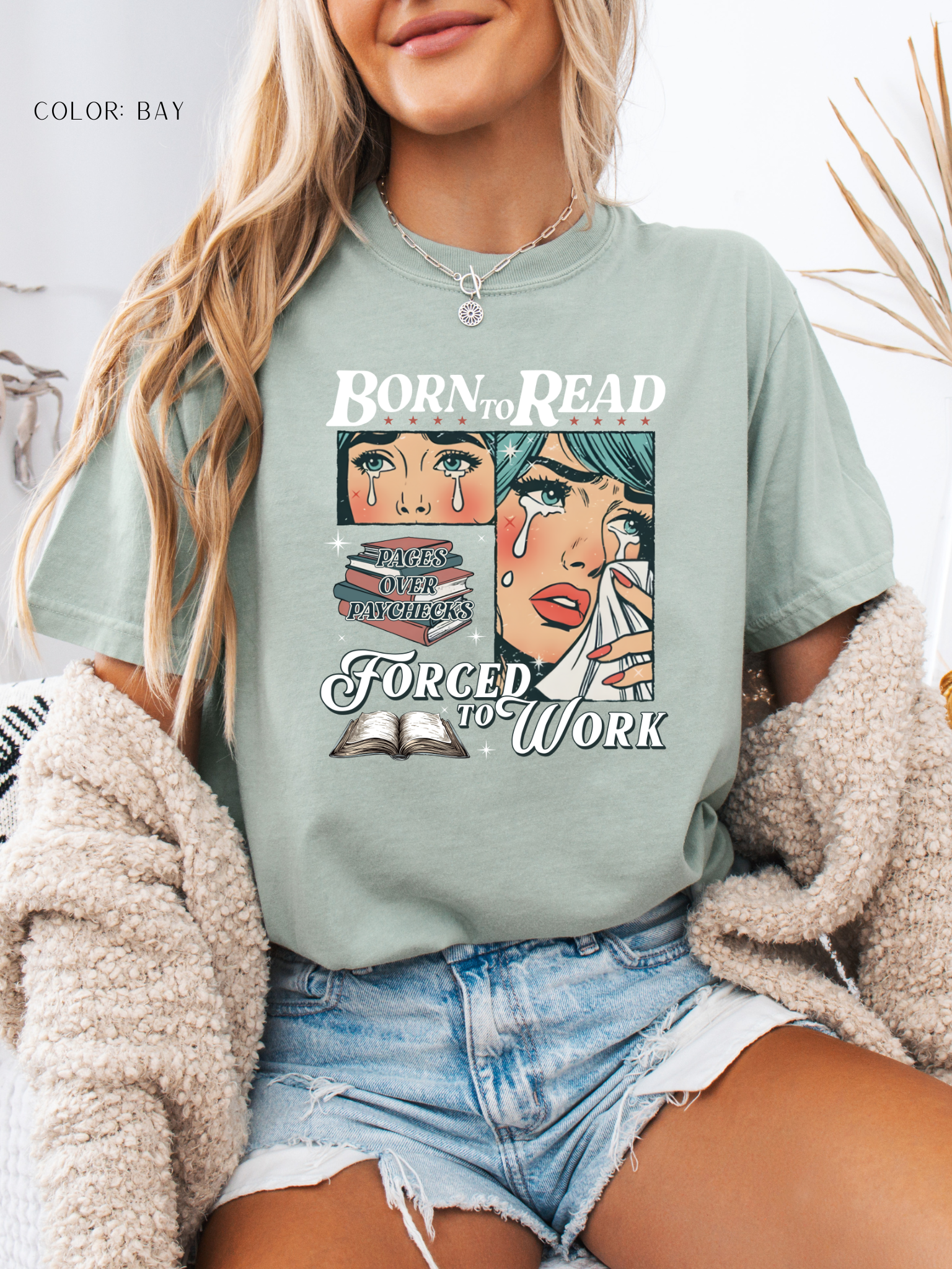 Born To Read, Forced To Work T-Shirt