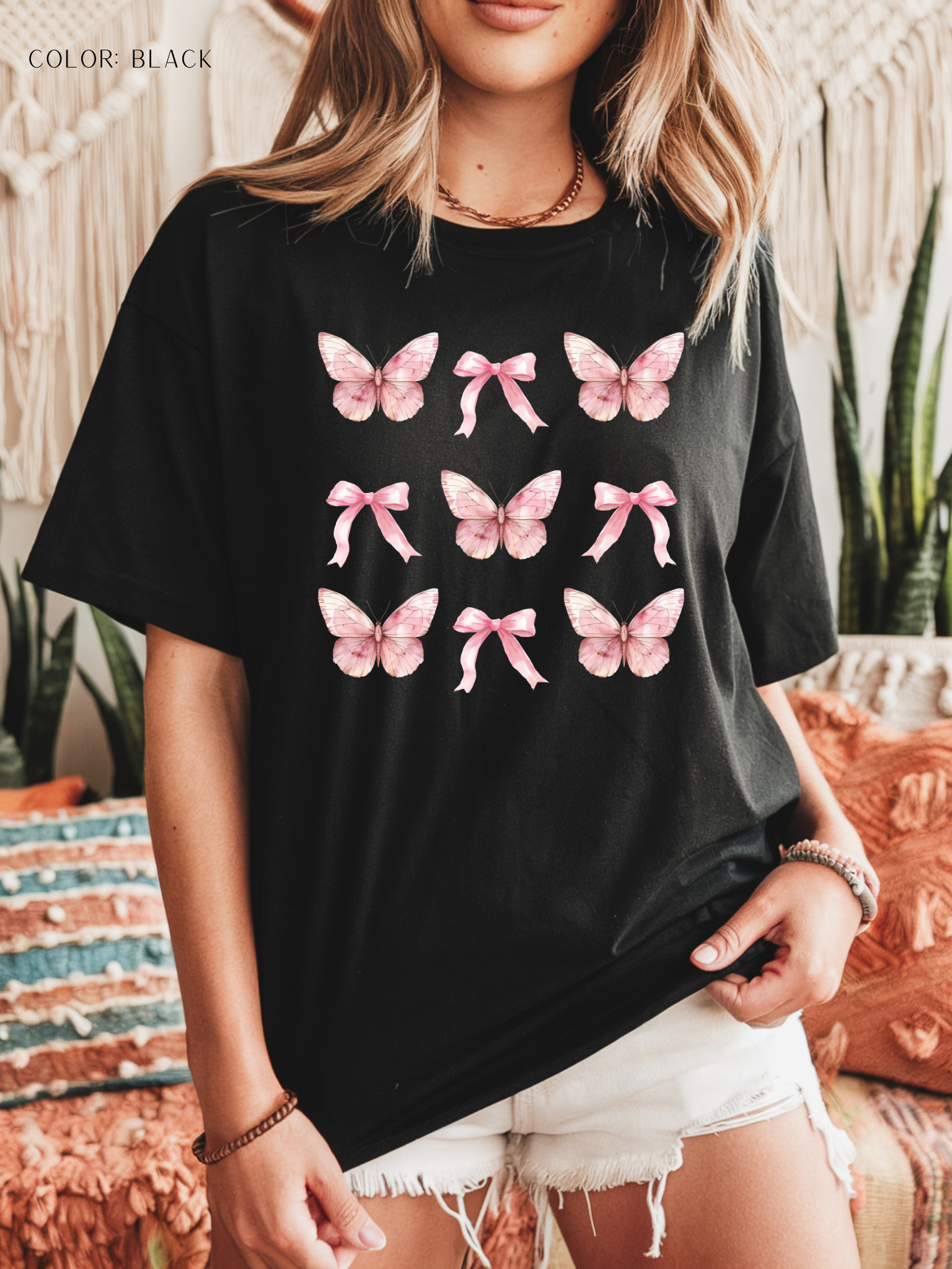 Pink Butterflies & Bows T-Shirt