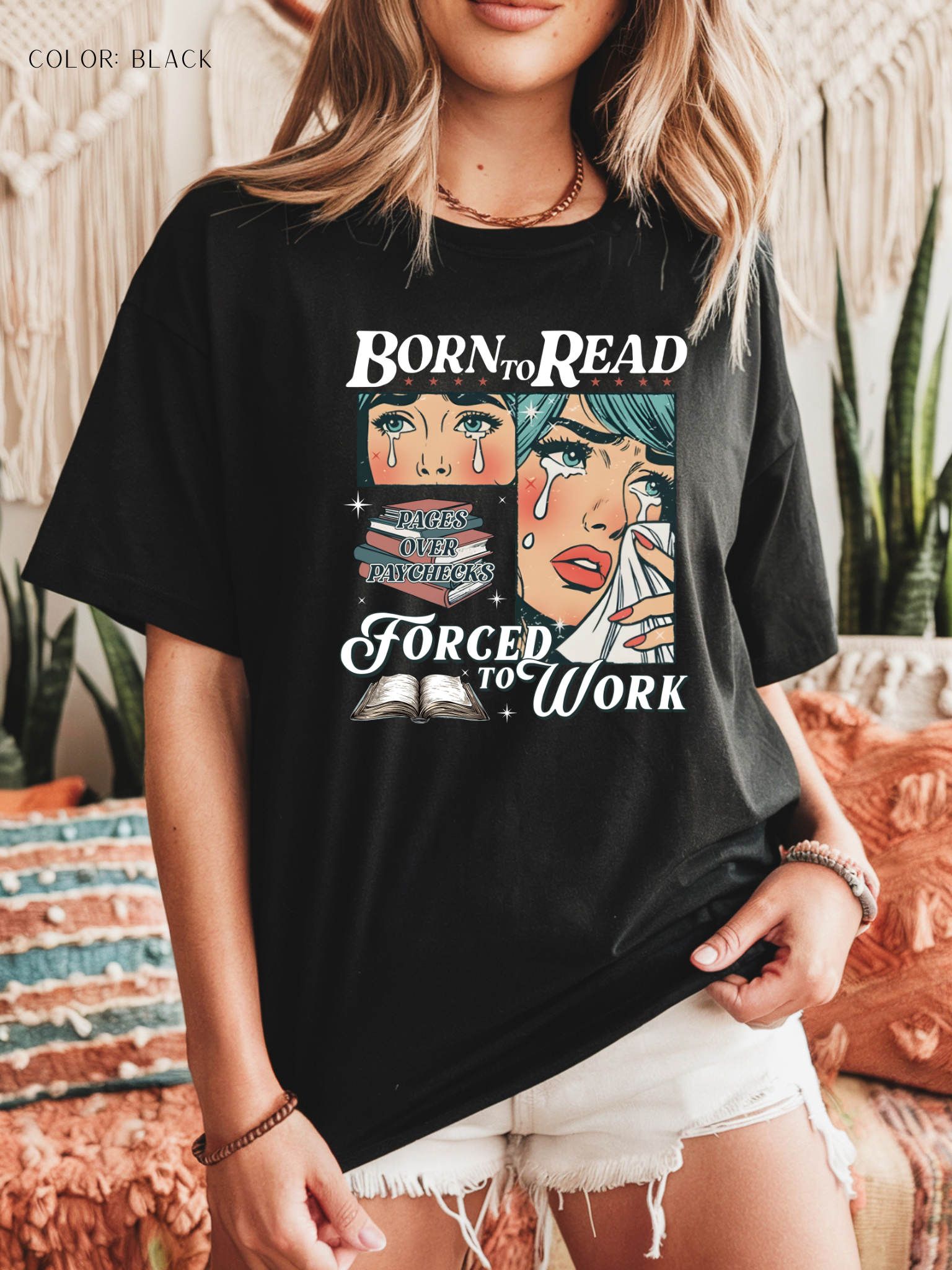 Born To Read, Forced To Work T-Shirt