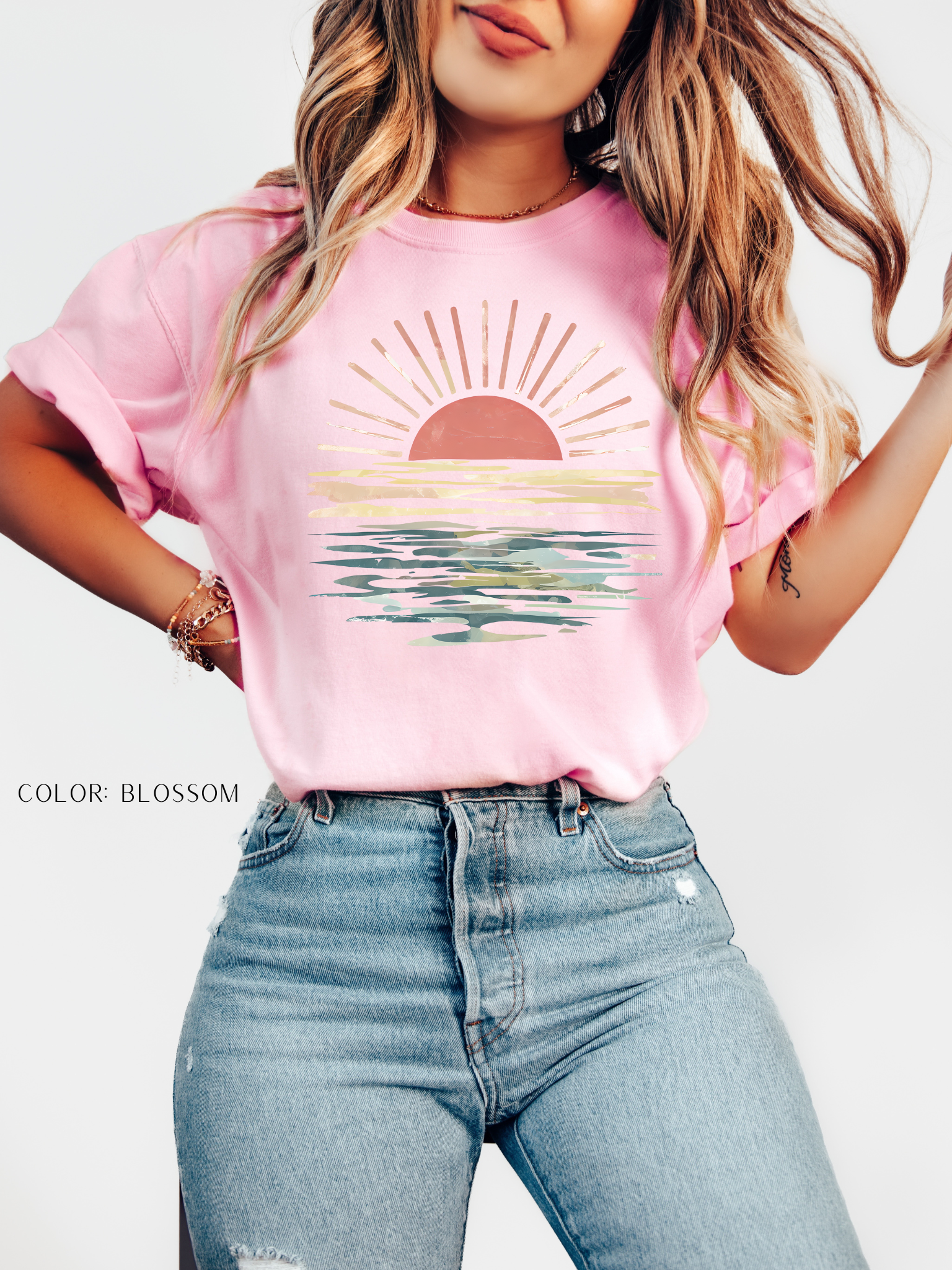 Retro Sunset Beach T-Shirt