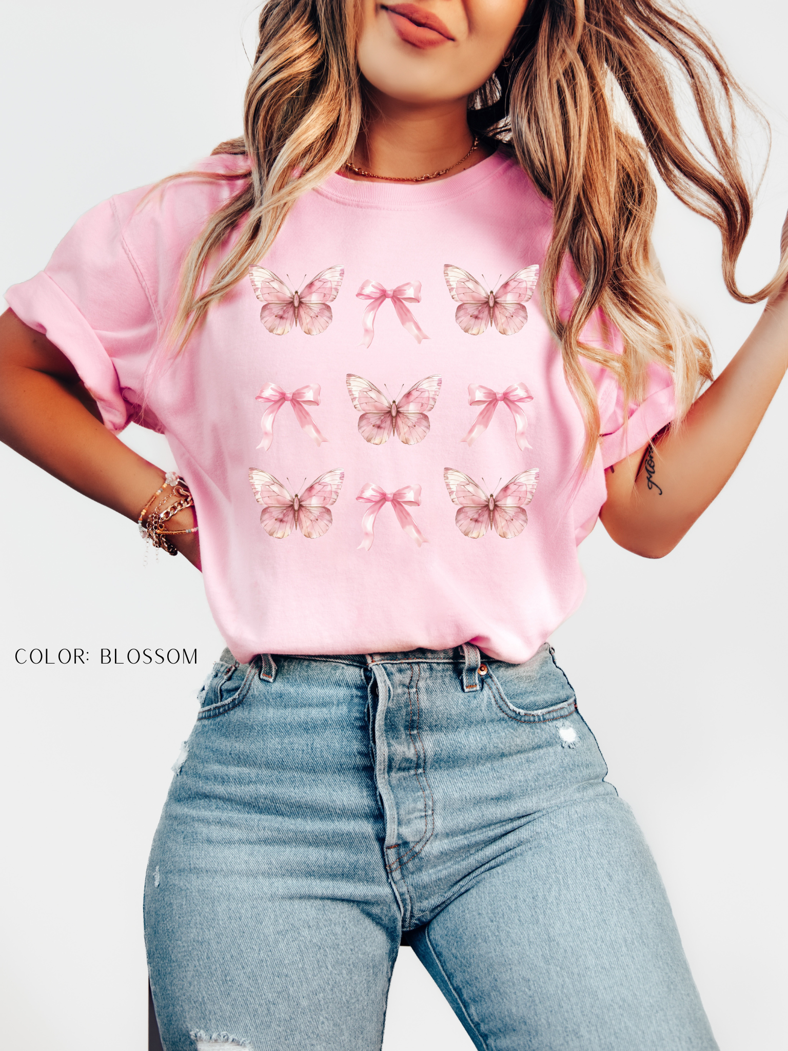Pink Butterflies & Bows T-Shirt