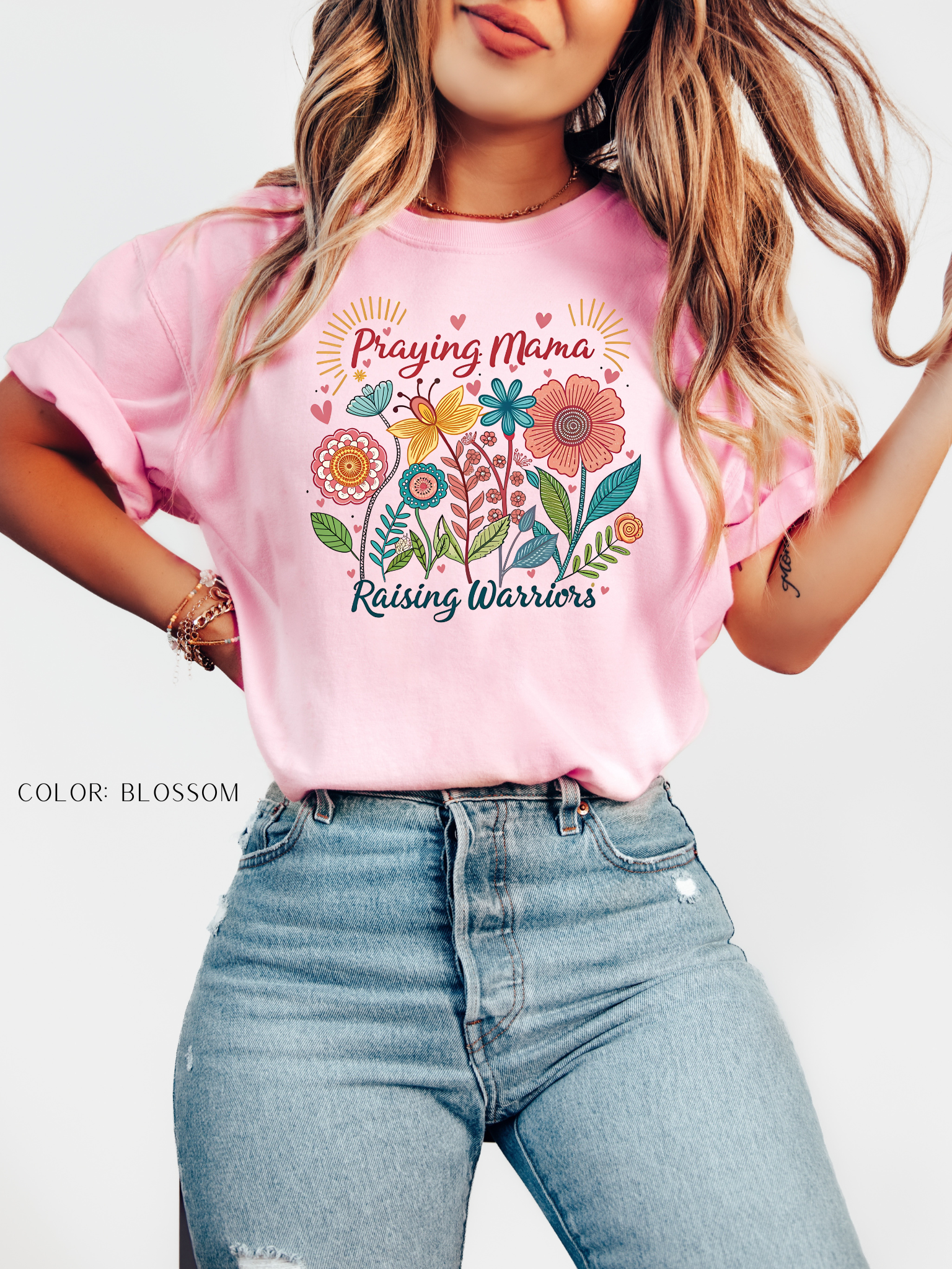 Praying Mama Raising Warriors Shirt