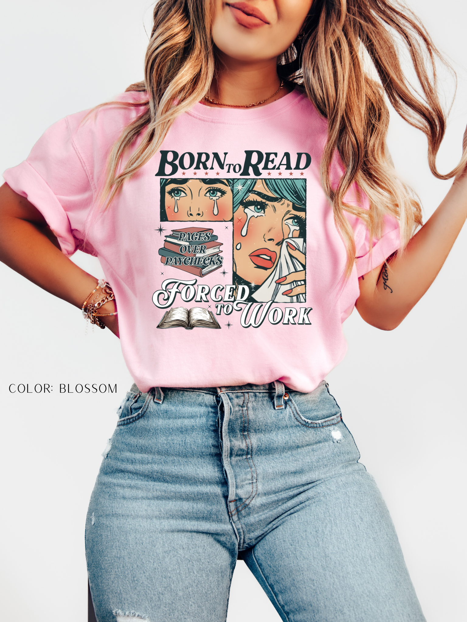 Born To Read, Forced To Work T-Shirt