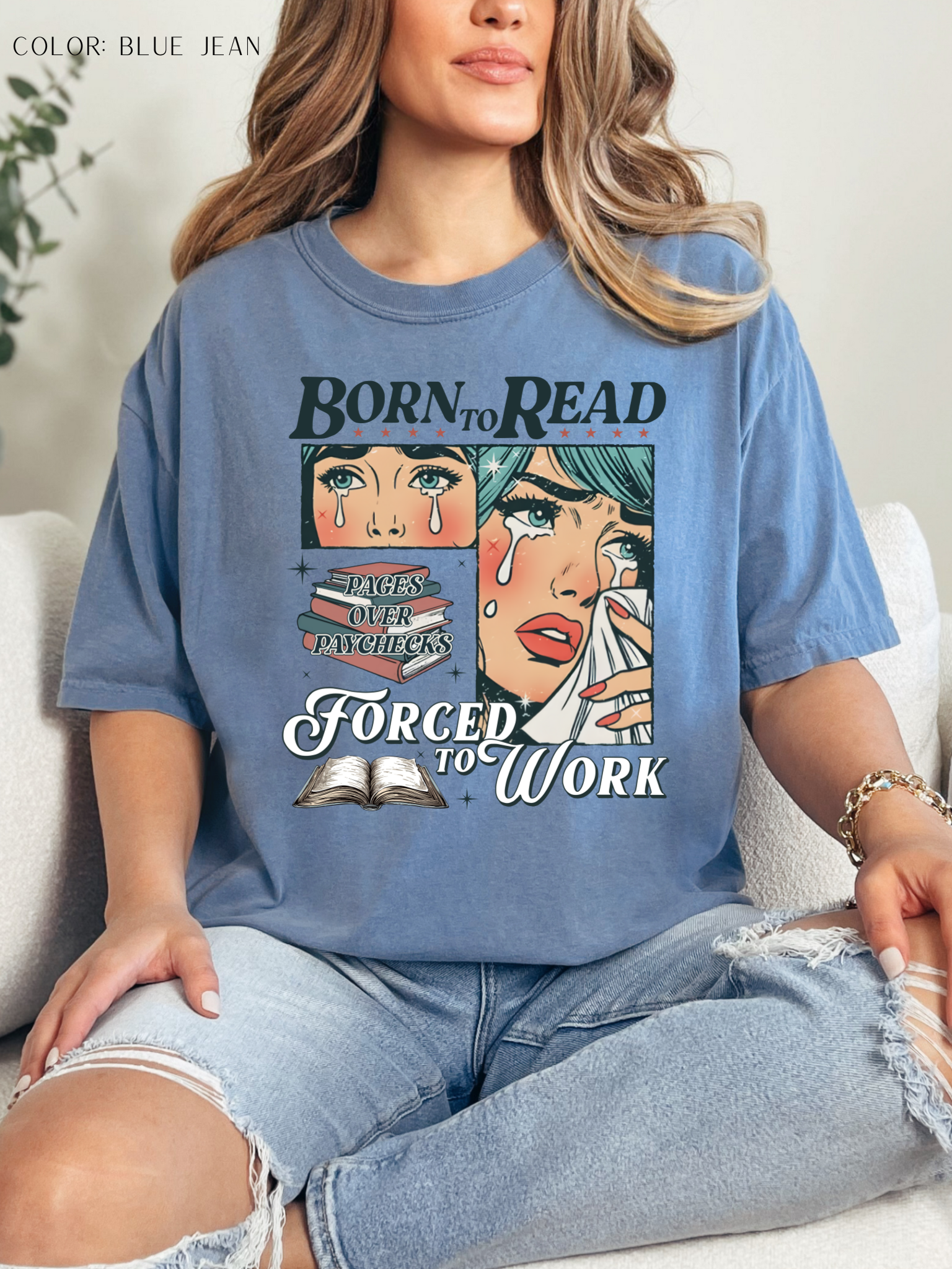 Born To Read, Forced To Work T-Shirt