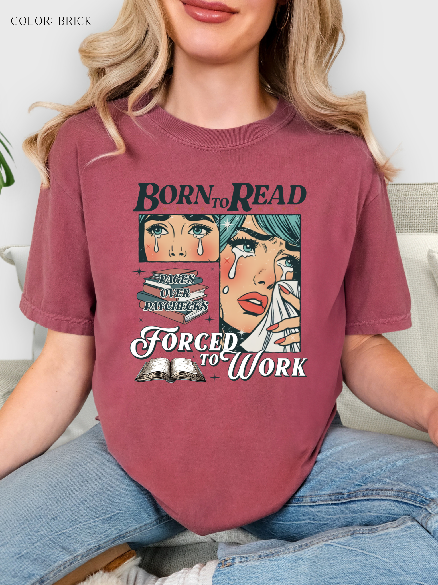 Born To Read, Forced To Work T-Shirt