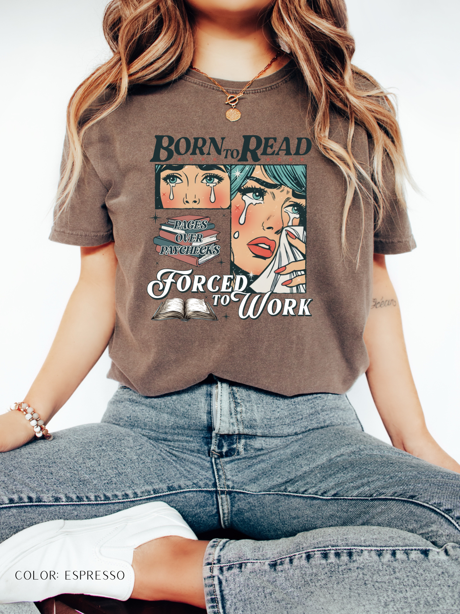 Born To Read, Forced To Work T-Shirt