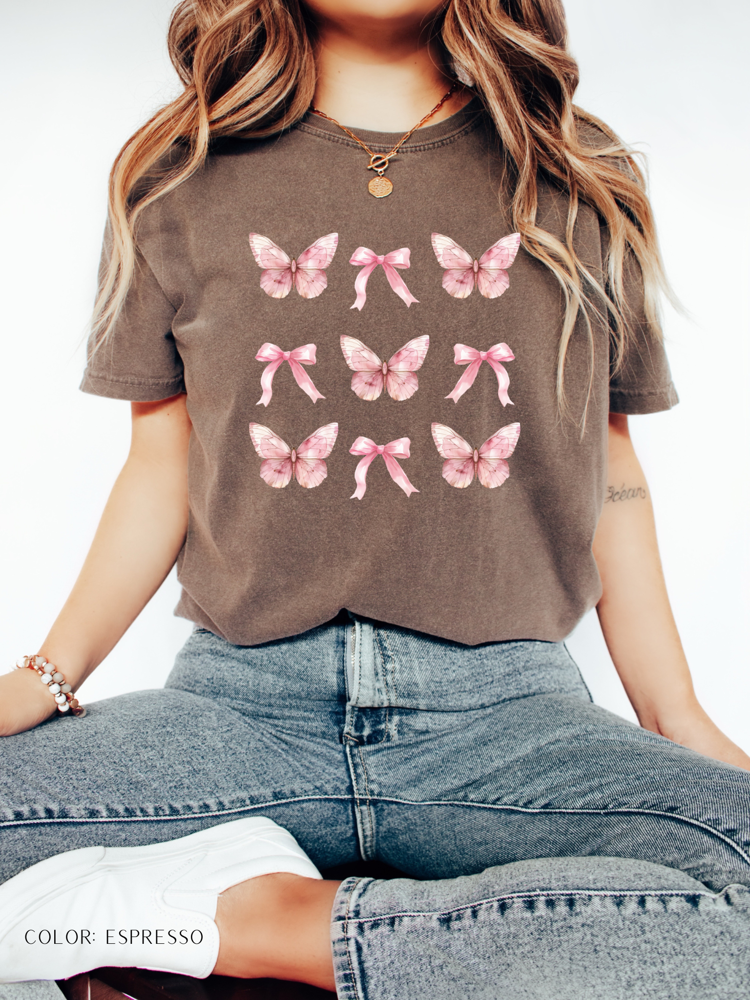 Pink Butterflies & Bows T-Shirt