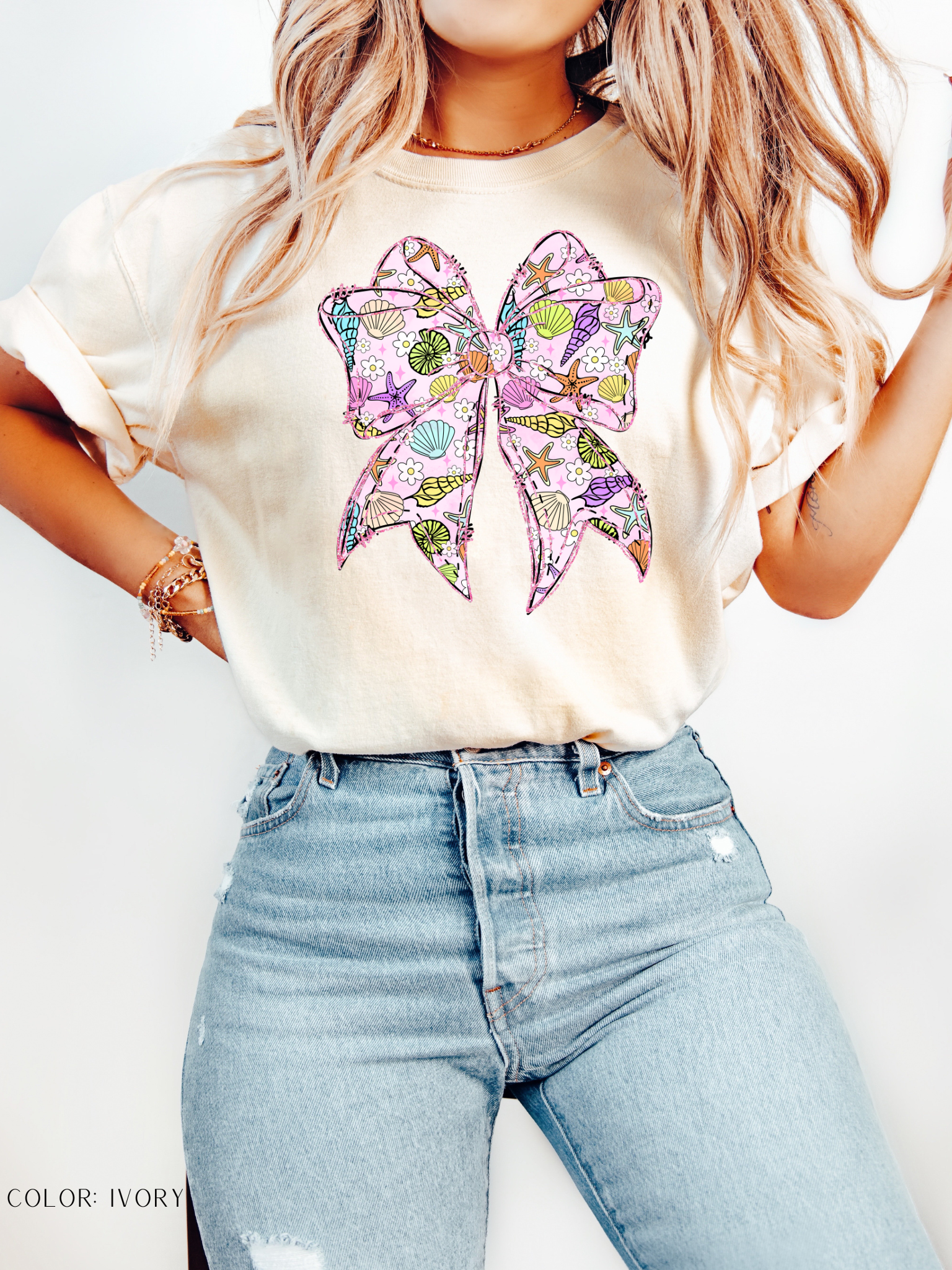 Pastel Beachy Bow T-Shirt