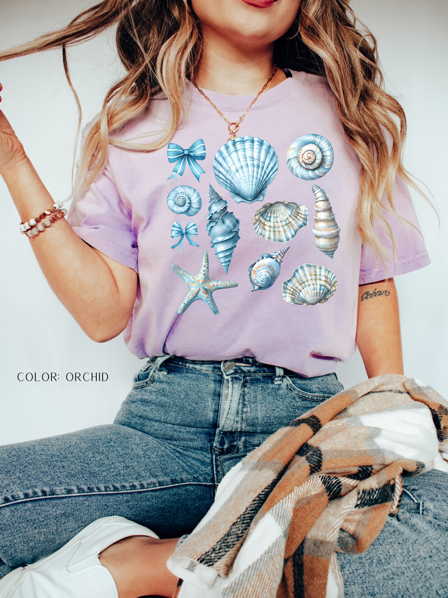 Beach Blue-hued Seashell T-Shirt