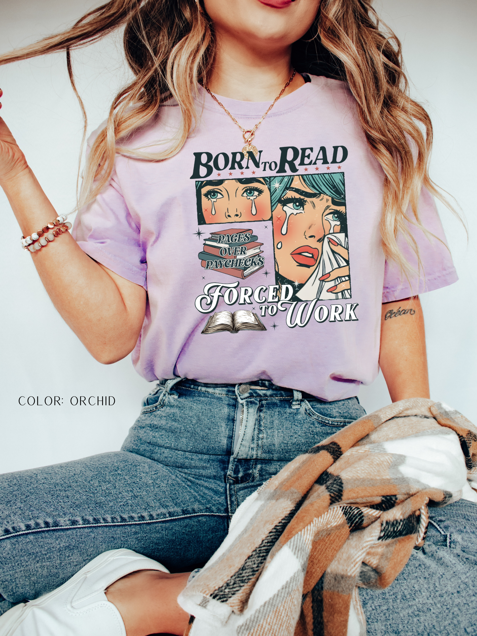 Born To Read, Forced To Work T-Shirt
