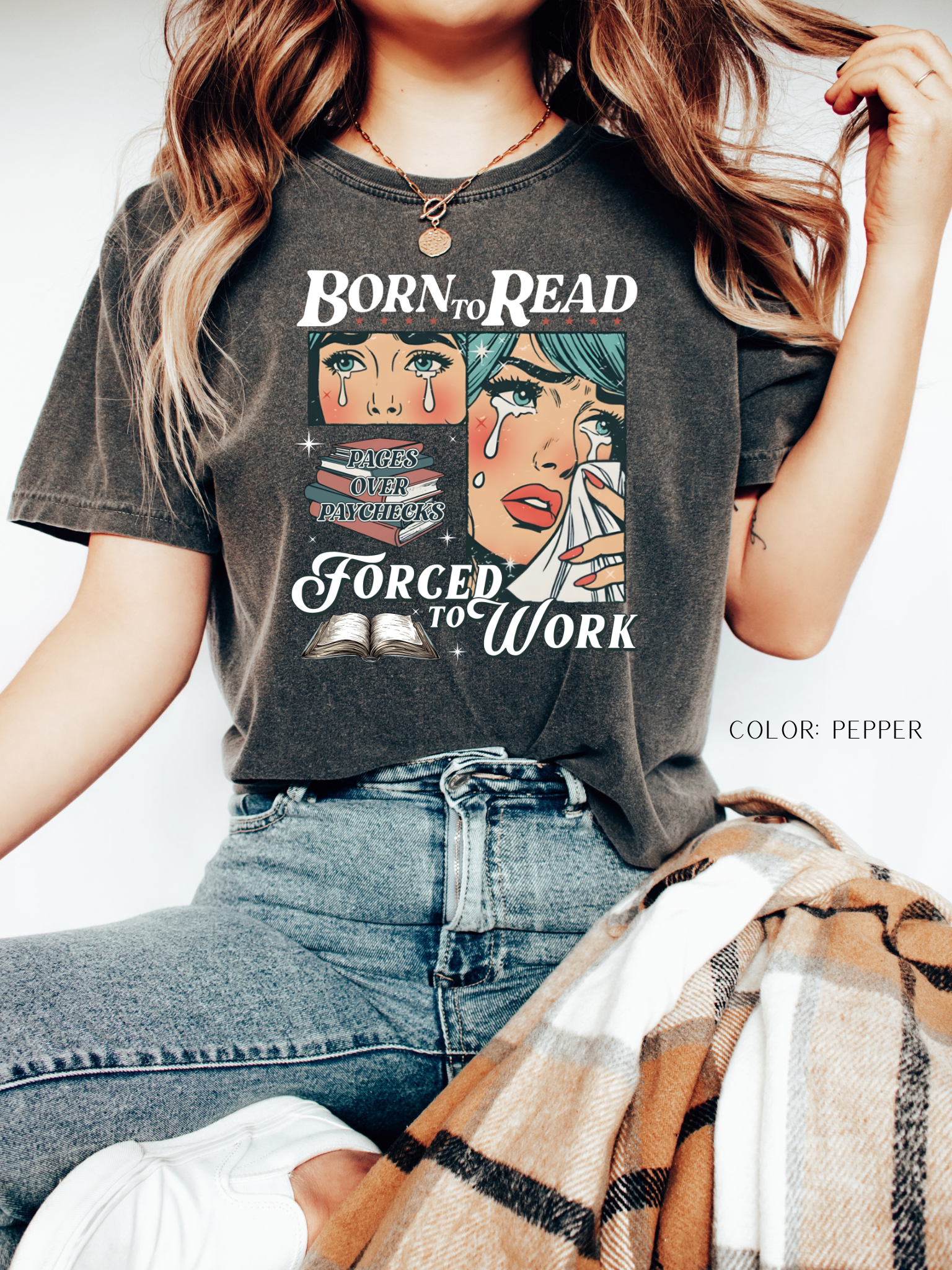Born To Read, Forced To Work T-Shirt