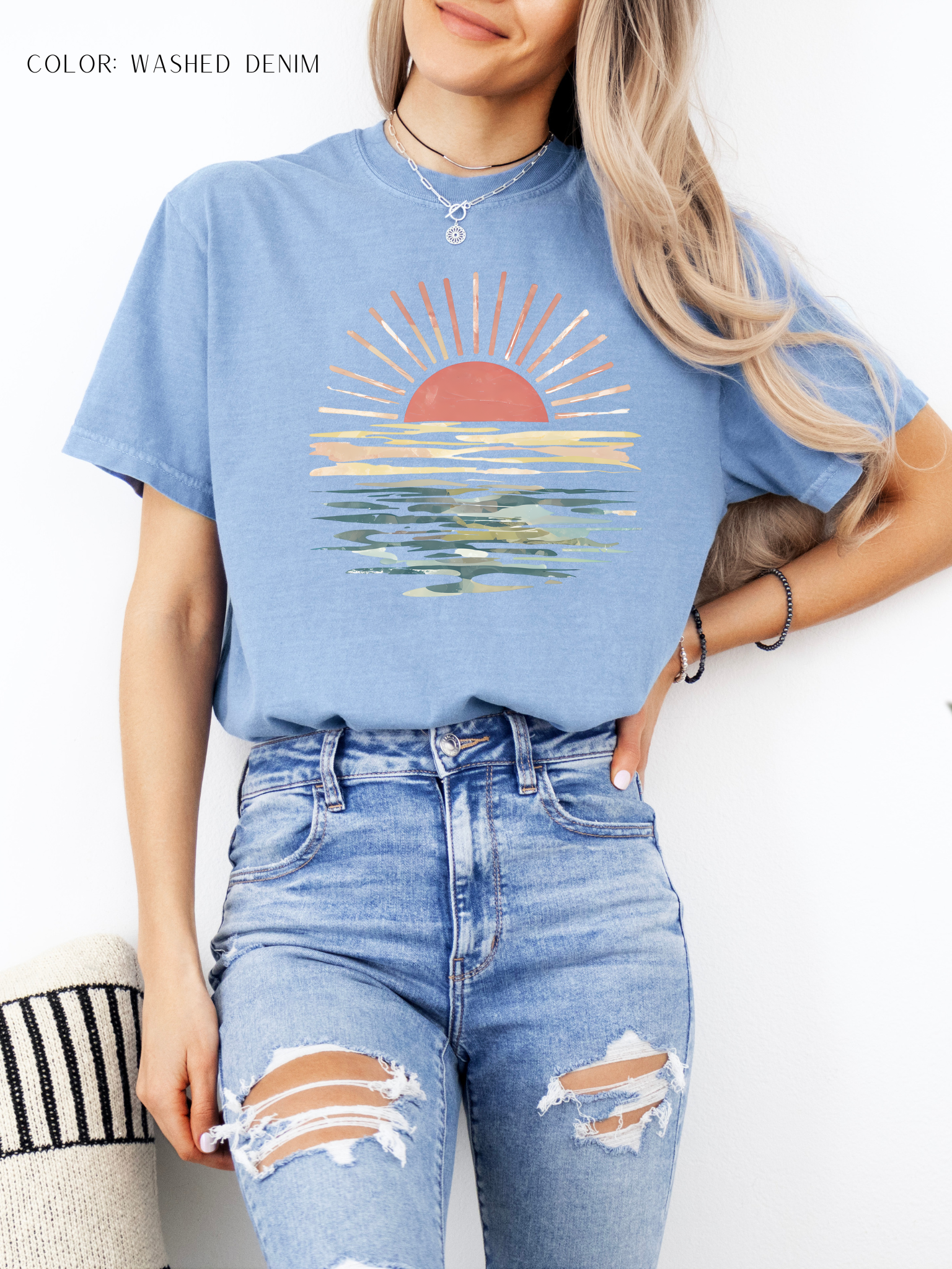 Retro Sunset Beach T-Shirt