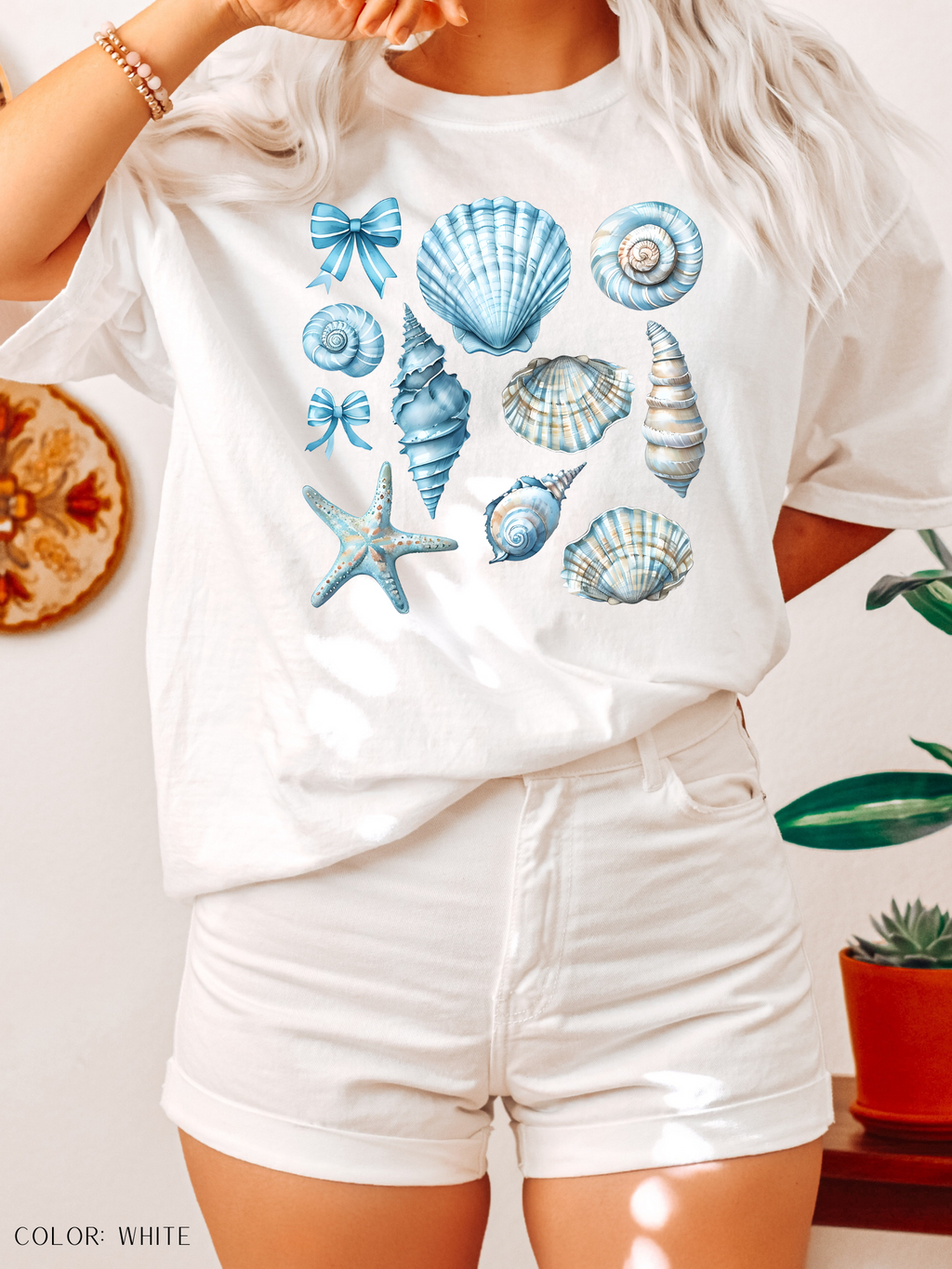 Beach Blue-hued Seashell T-Shirt