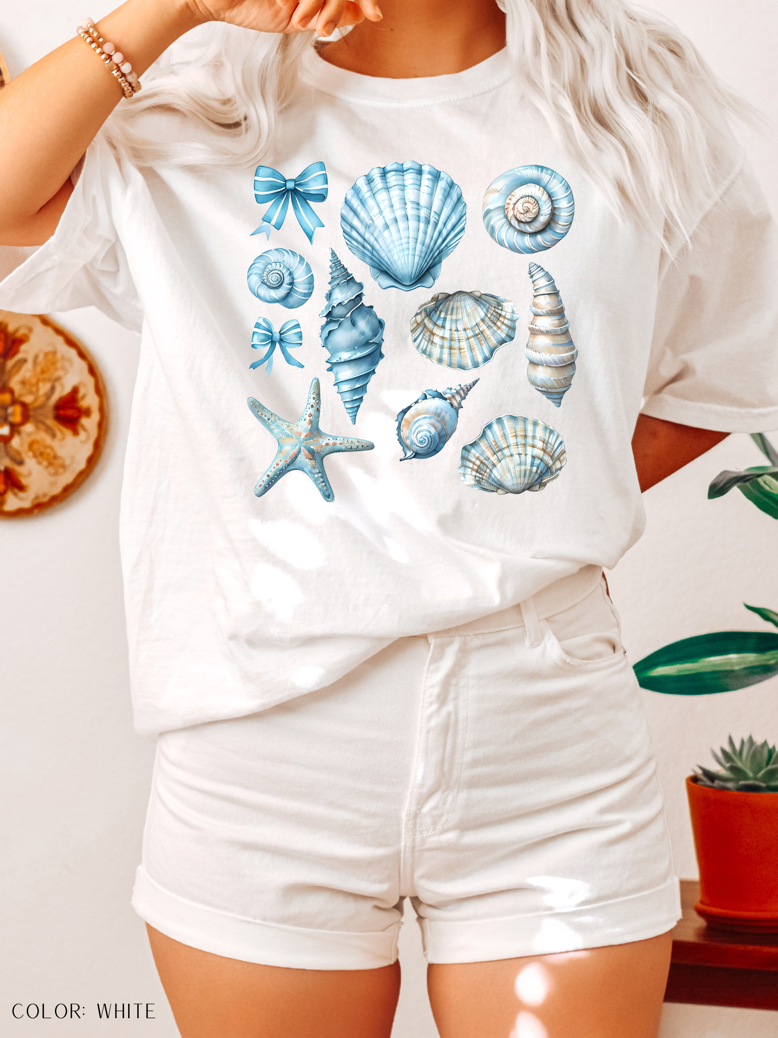 Beach Blue-hued Seashell T-Shirt