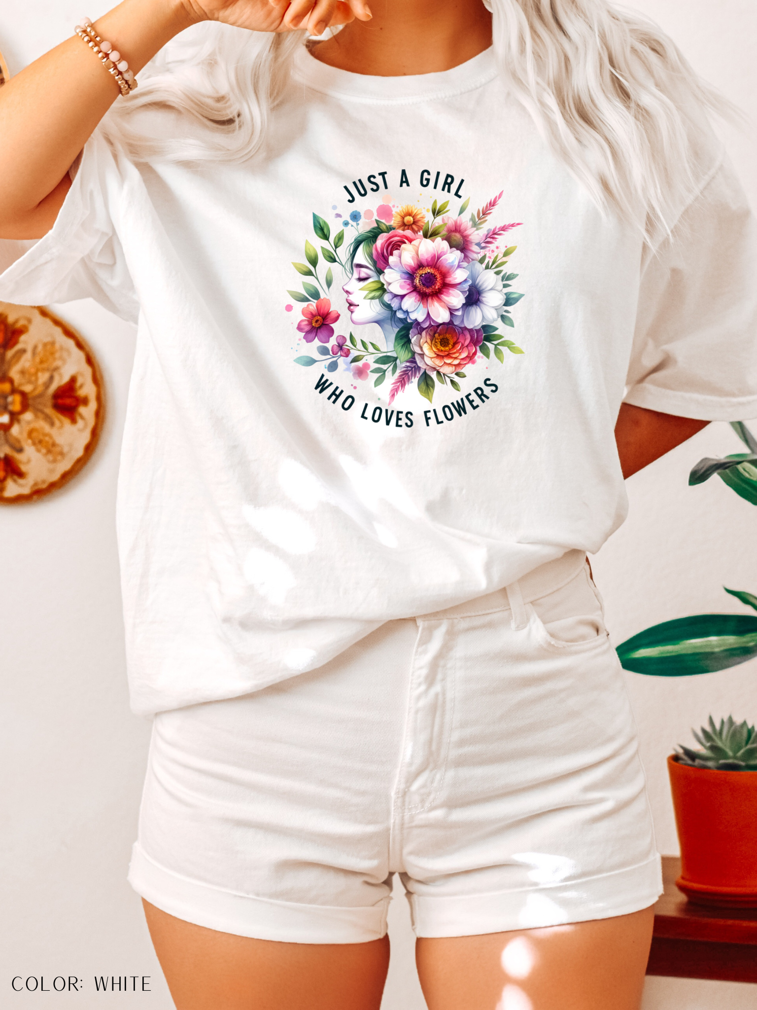 Just a Girl Who Loves Flowers T-Shirt