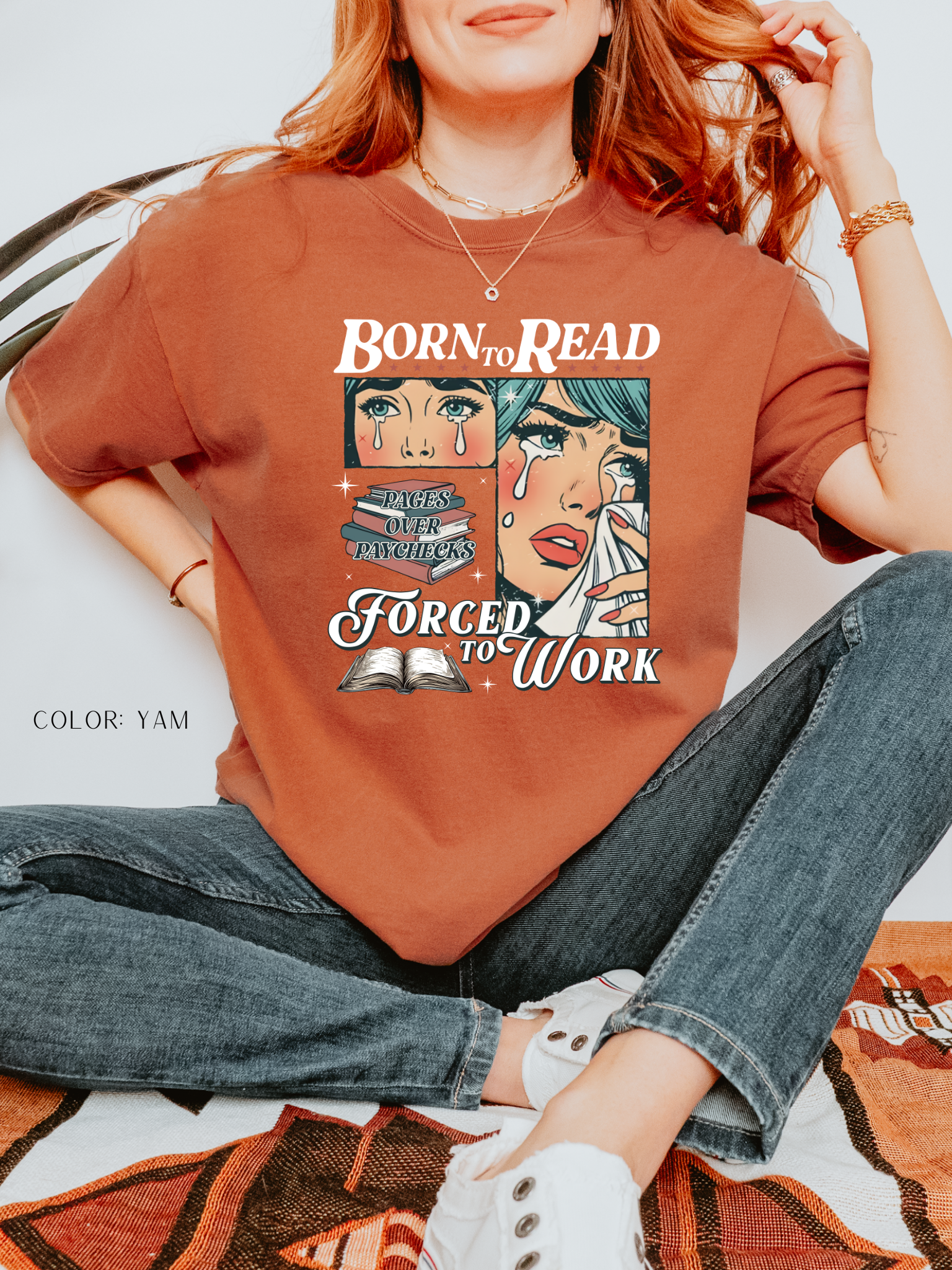 Born To Read, Forced To Work T-Shirt