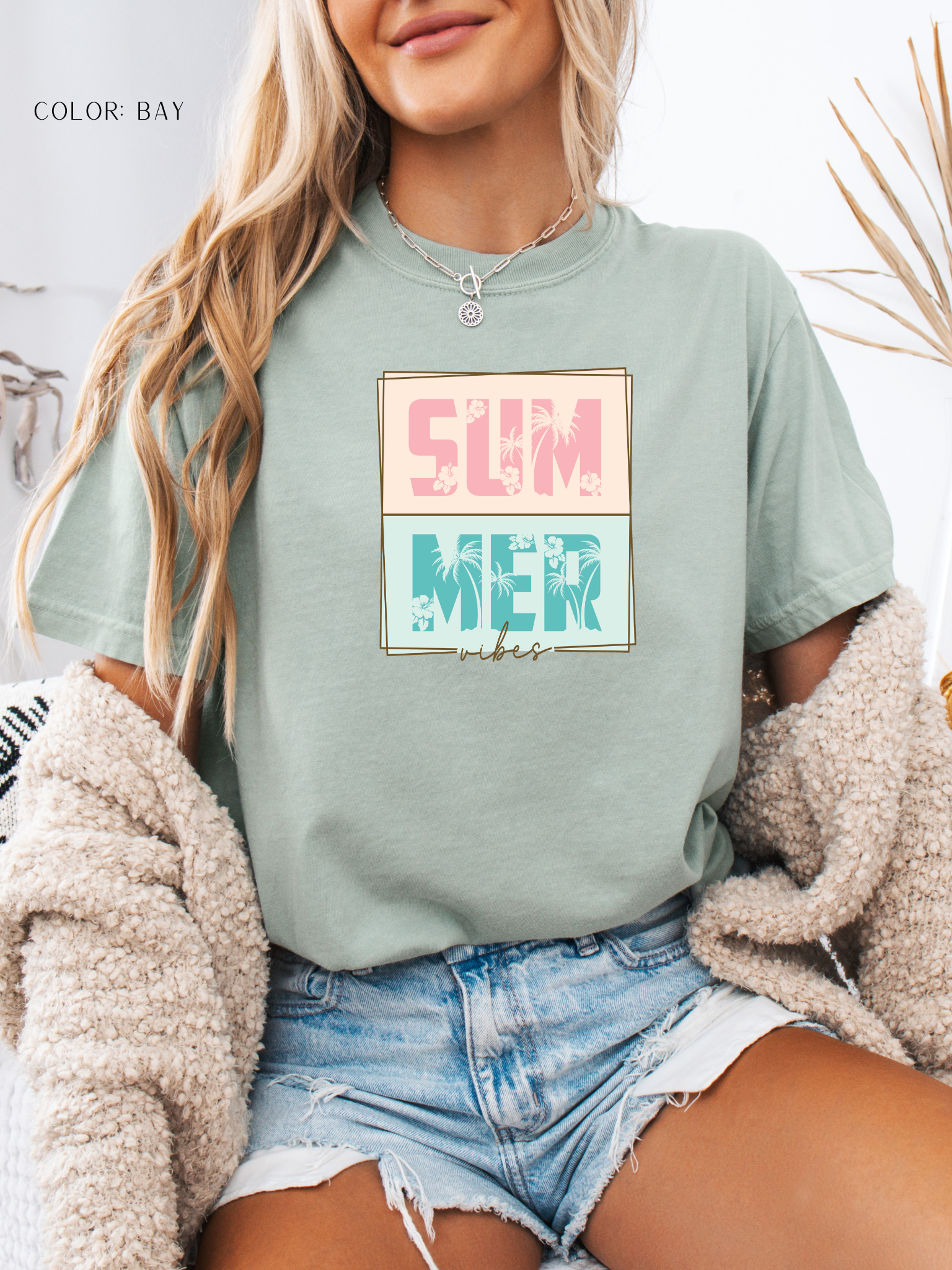 Retro Two-Tone Summer Vibes T-Shirt
