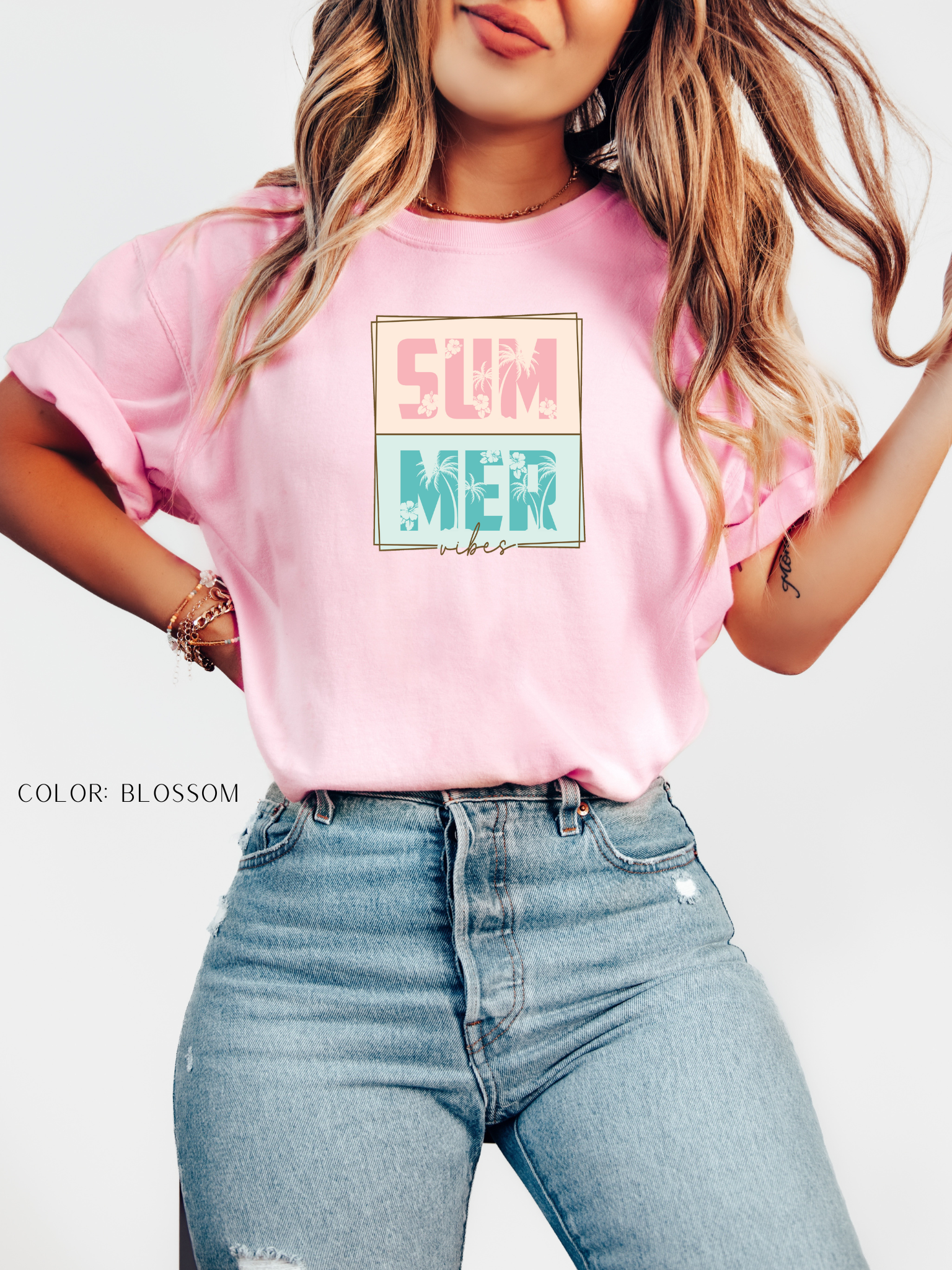 Retro Two-Tone Summer Vibes T-Shirt