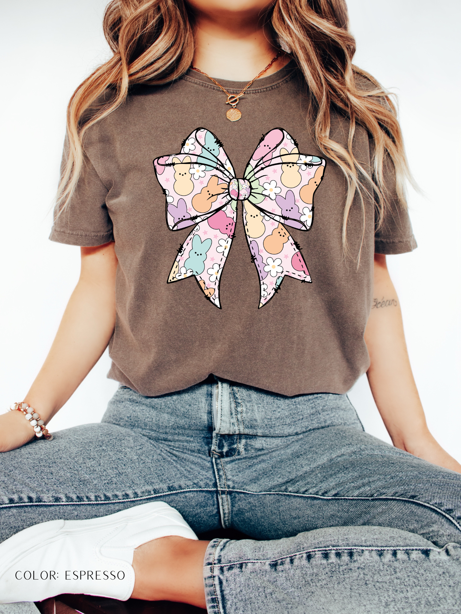 Bunny Bow Coquette Design T-Shirt