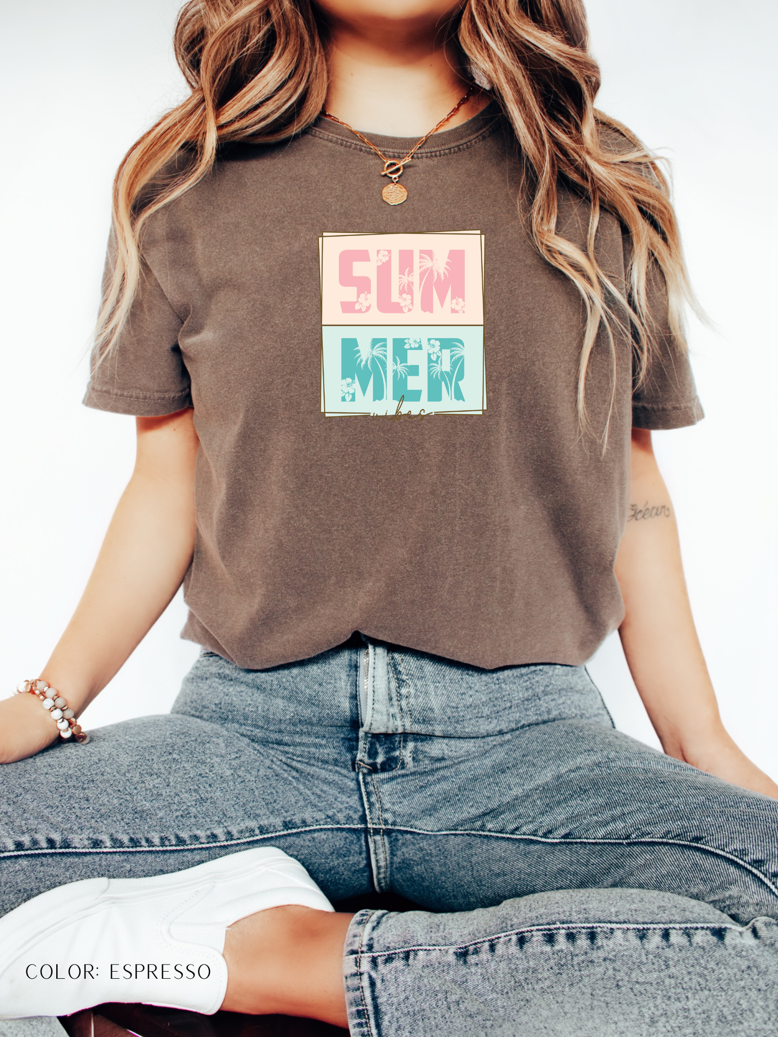 Retro Two-Tone Summer Vibes T-Shirt