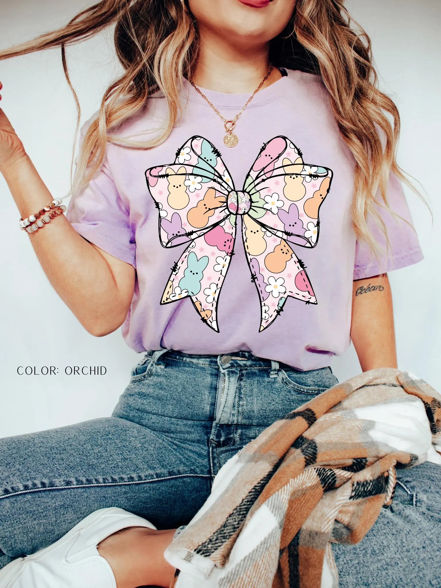 Bunny Bow Coquette Design T-Shirt