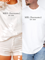 Custom Wifey & Hubby Shirts – Matching Couple Tees with Est Year