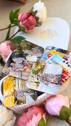 Custom Acrylic Photo Fridge Magnets (12-Pack) | 3×3 Square Magnets in Heart Memory Box Gift Set