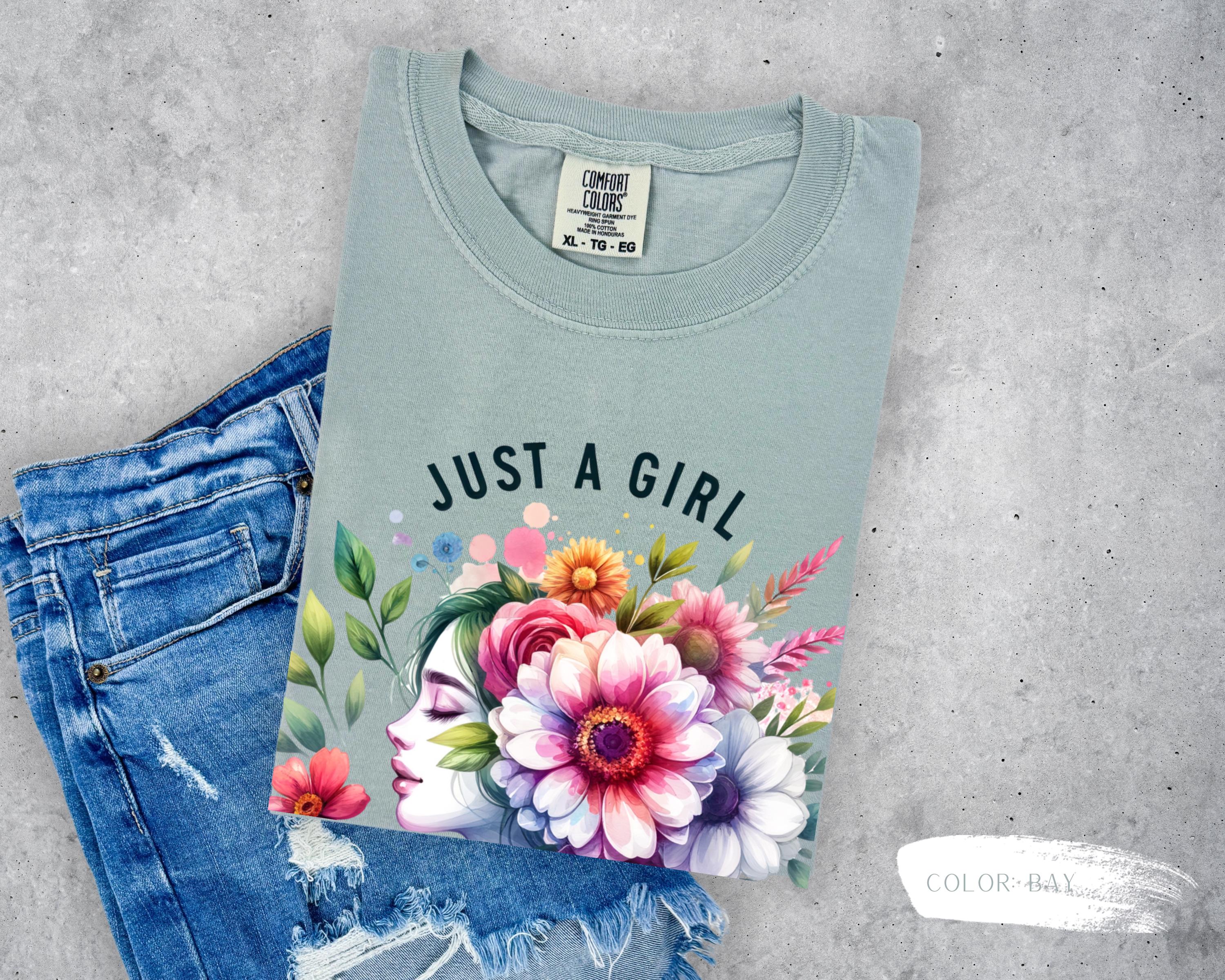 Just a Girl Who Loves Flowers T-Shirt