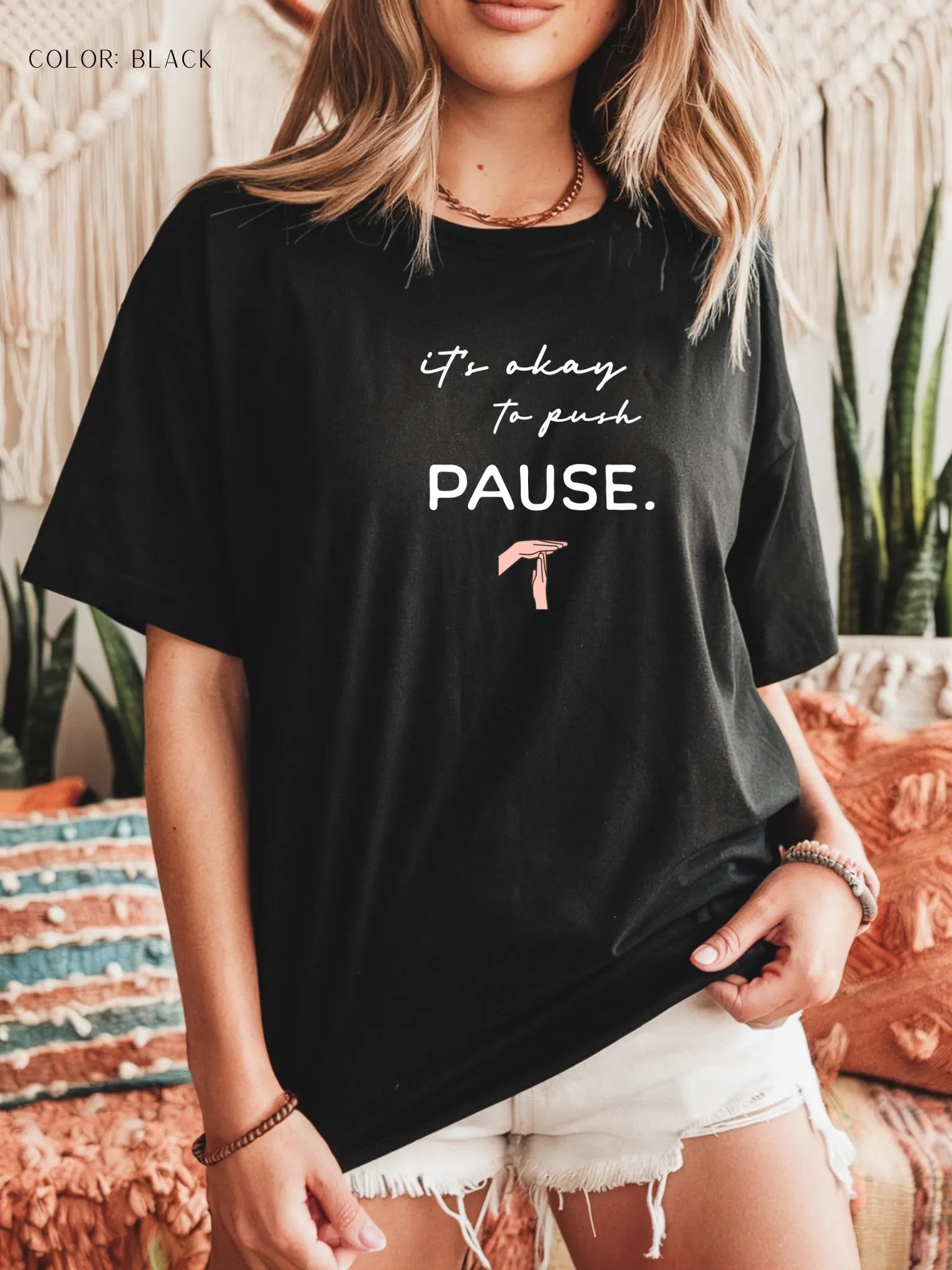 It's Okay To Push Pause T- Shirt