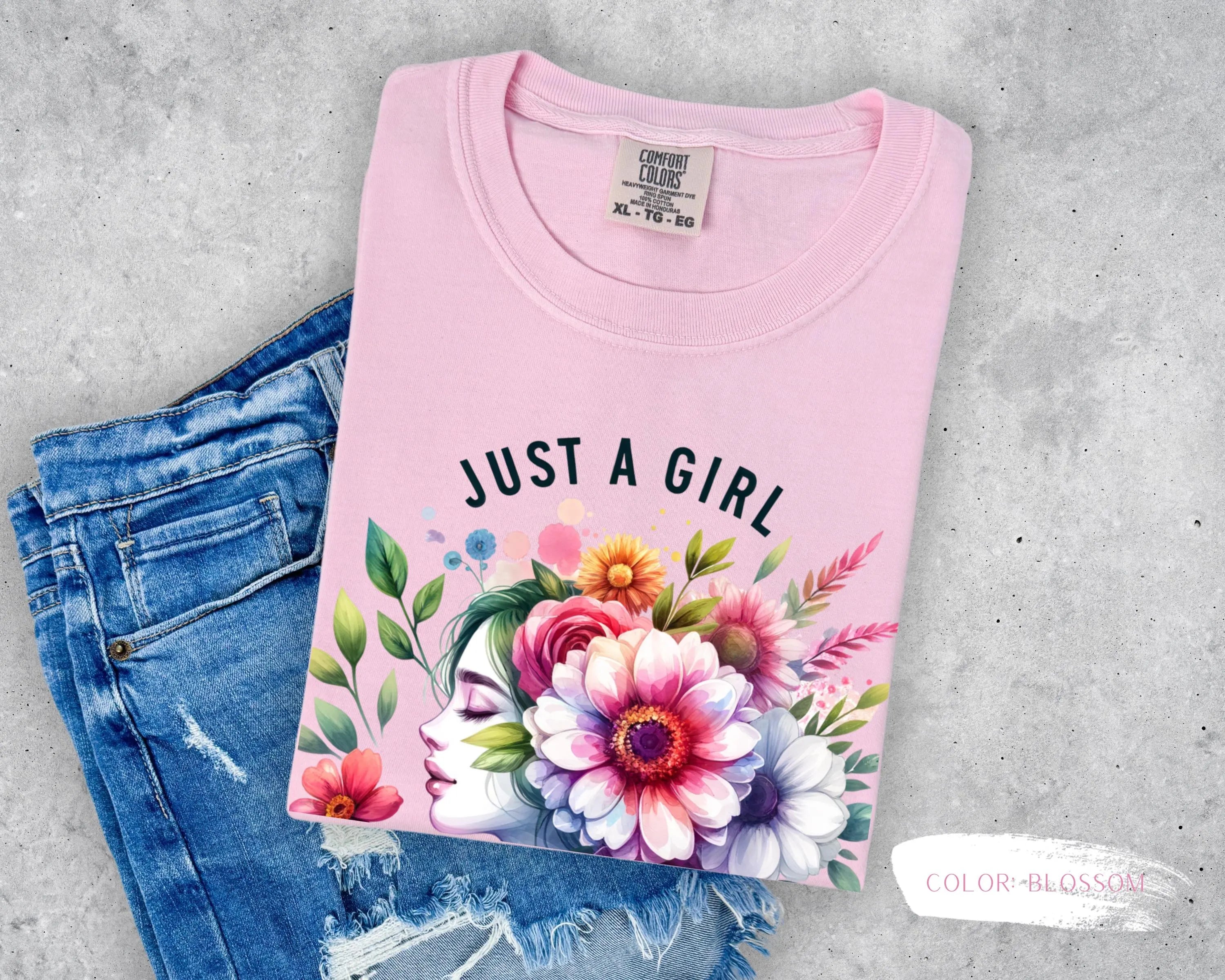 Just a Girl Who Loves Flowers T-Shirt