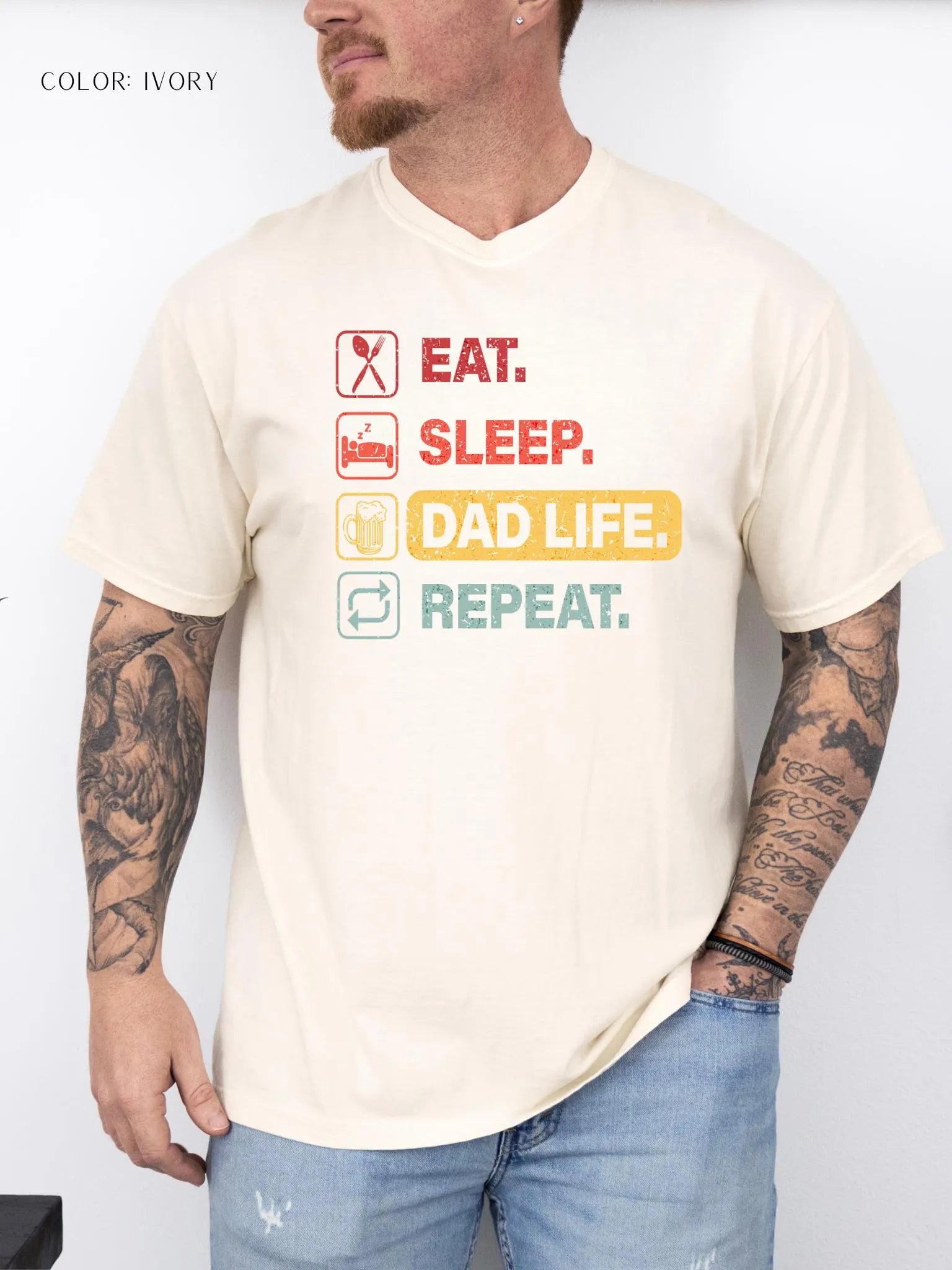 Eat. Sleep. Dad Life. Repeat. T-Shirt
