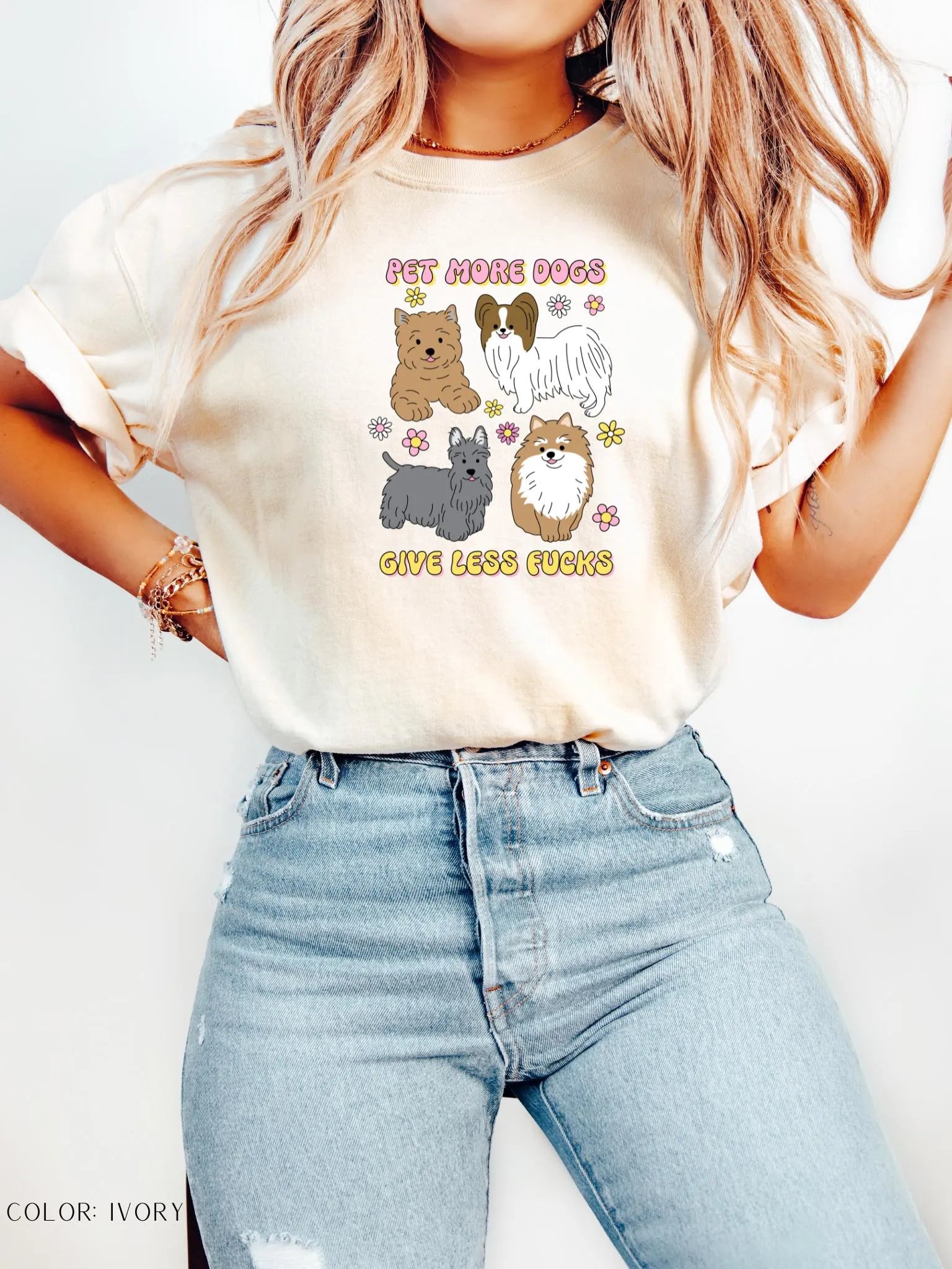 Pet More Dogs, Give Less Fucks T-Shirt