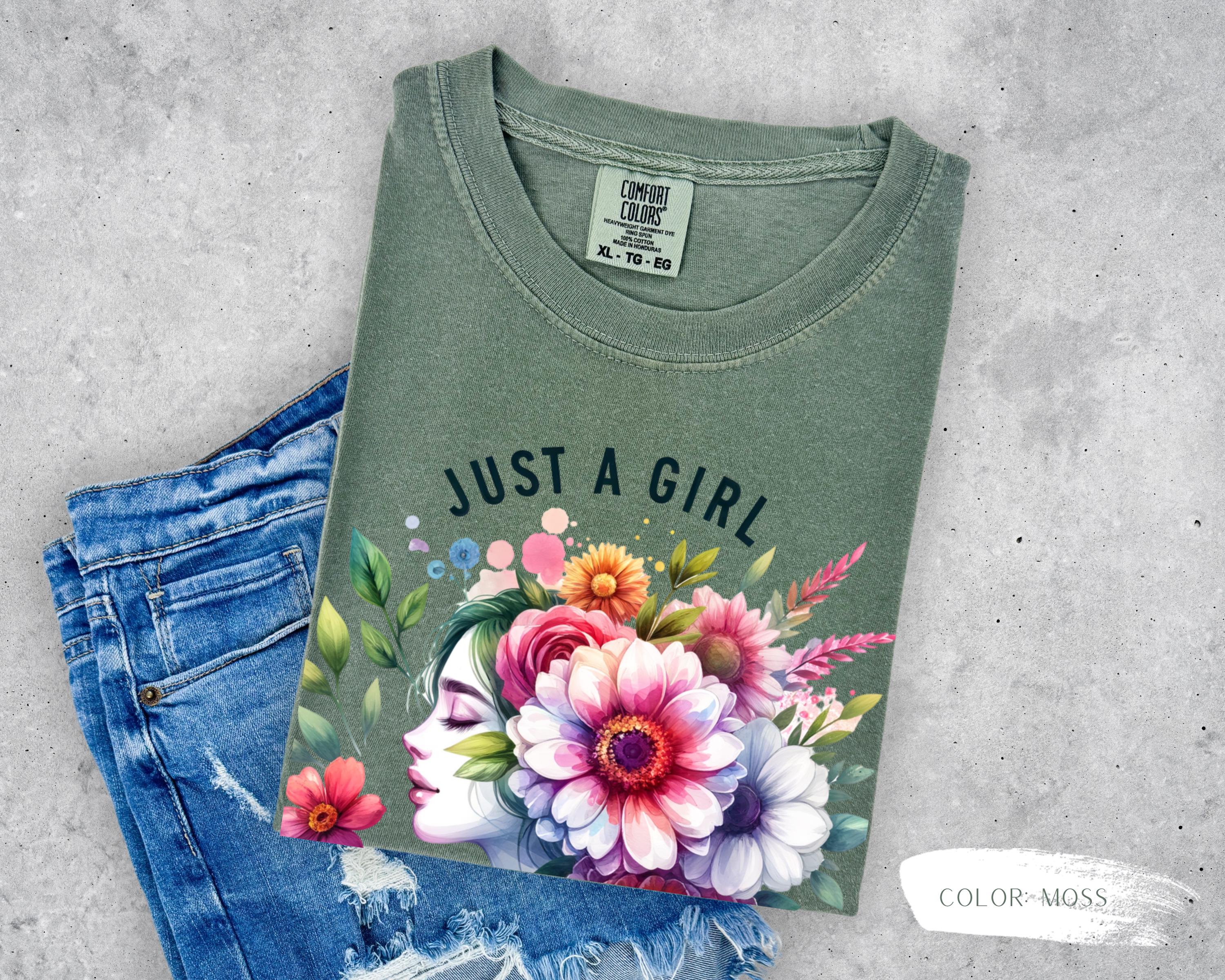 Just a Girl Who Loves Flowers T-Shirt